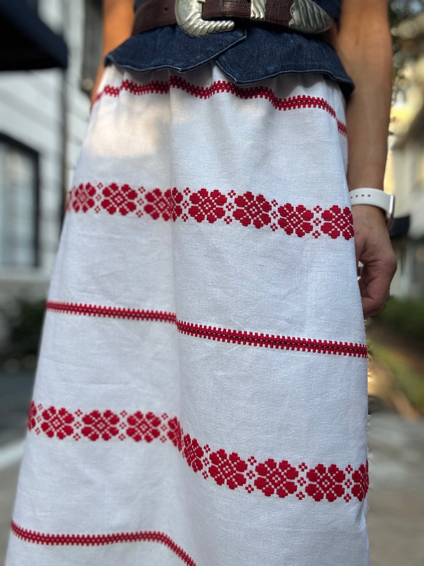 Ukrainian Tablecloth Skirt