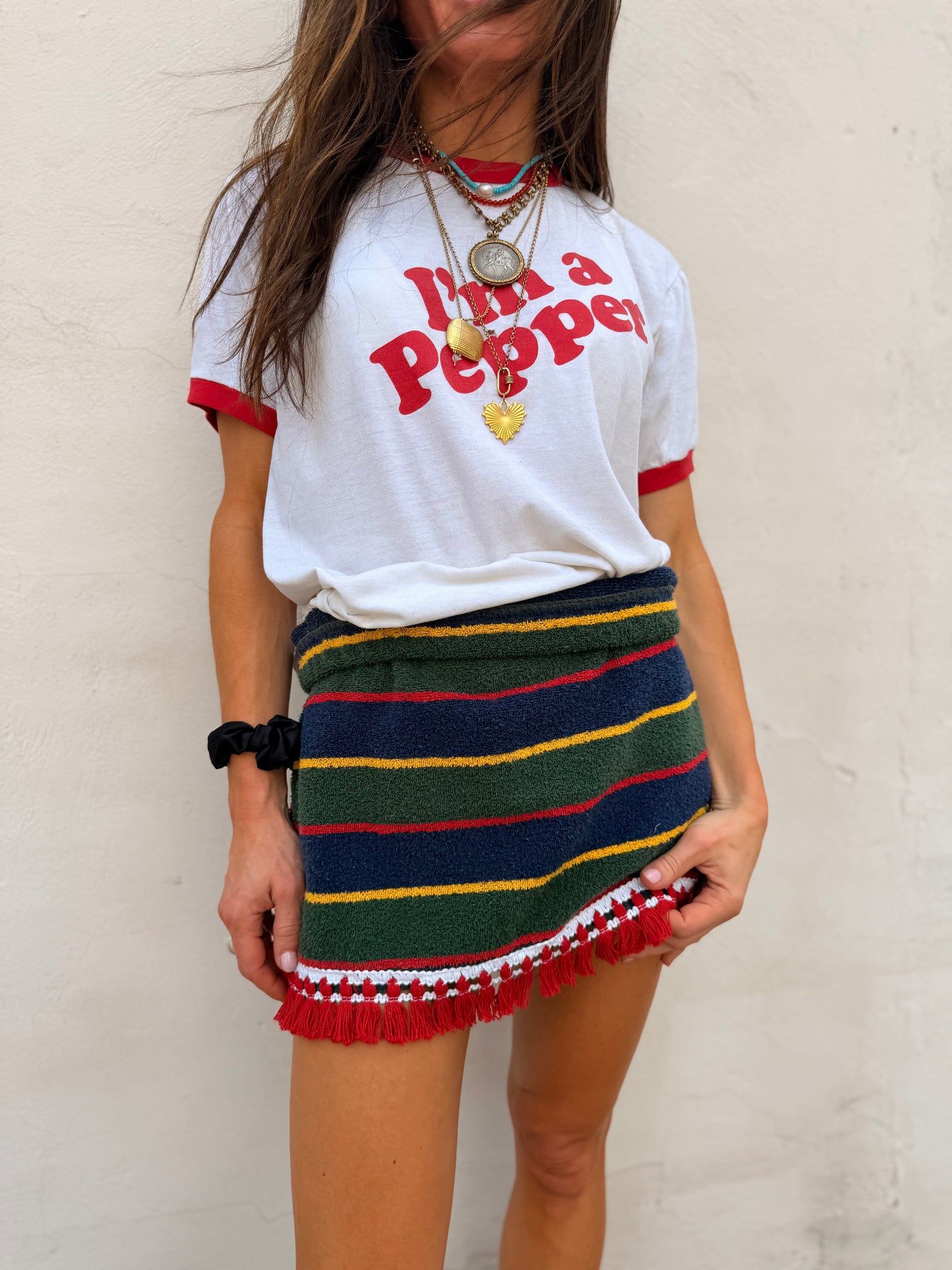 Towel Stripe Mini Skirt The Cape