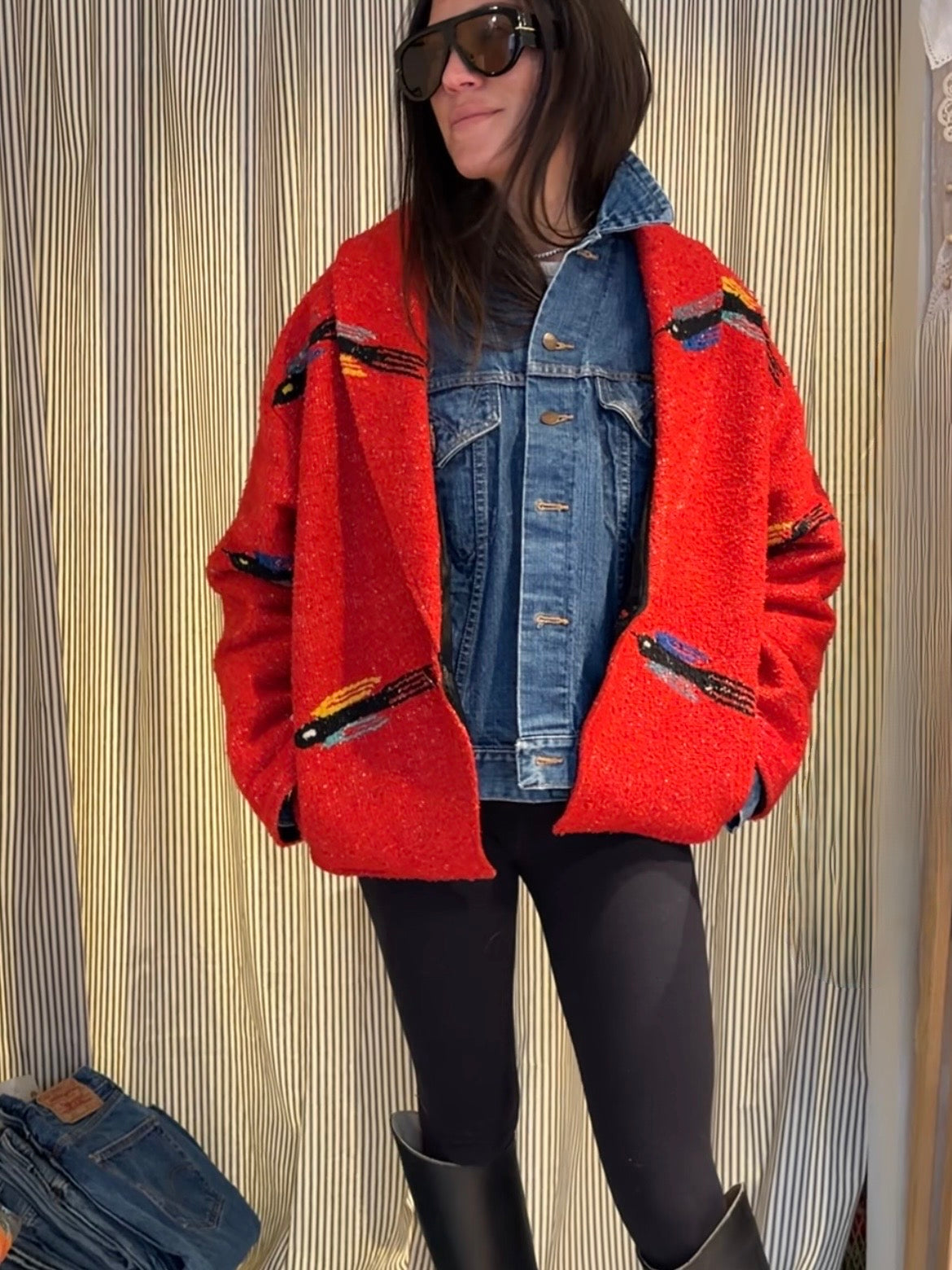 Red Chimayo Style Jacket