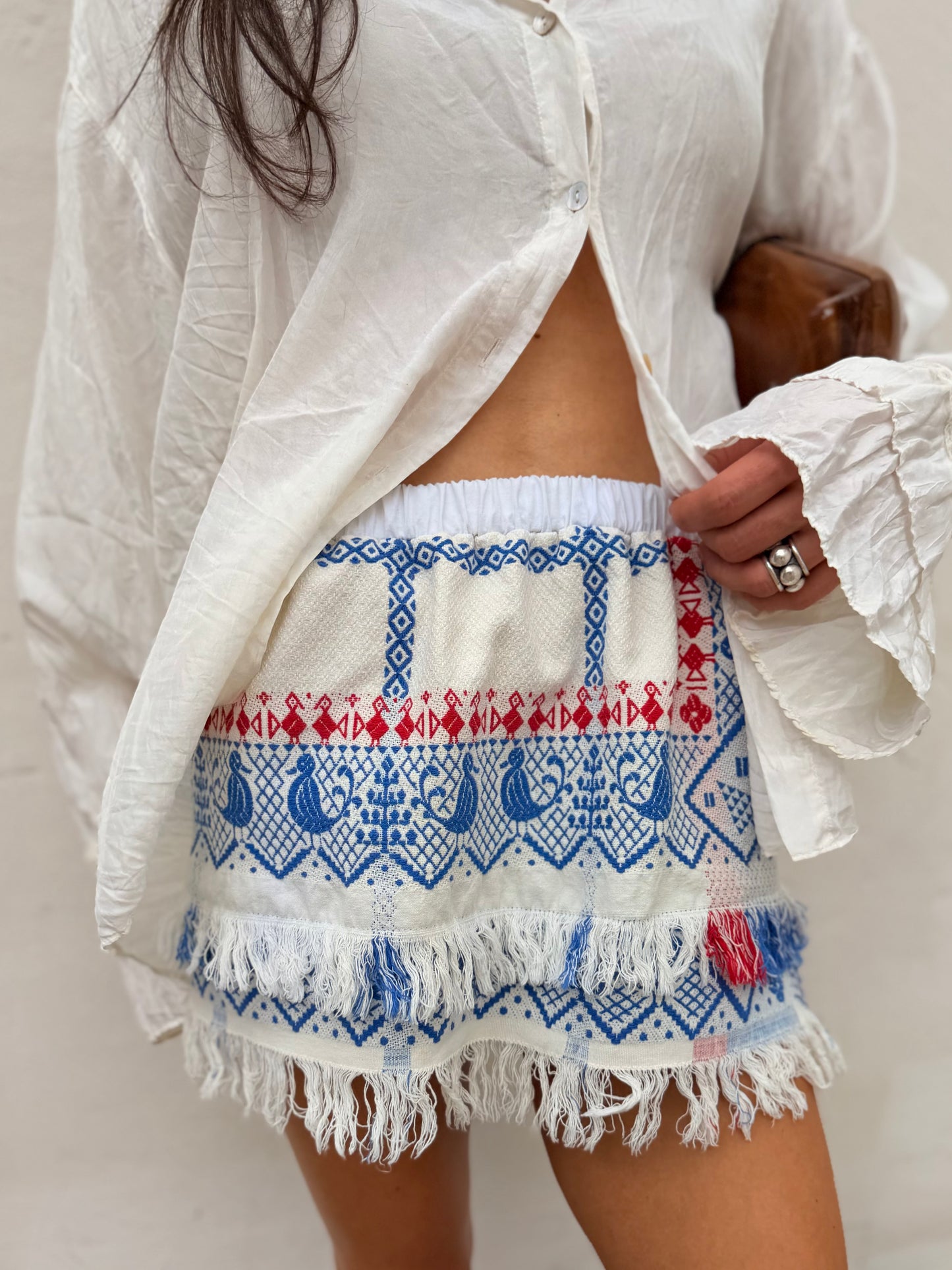 European Folk Textile Mini Skirt