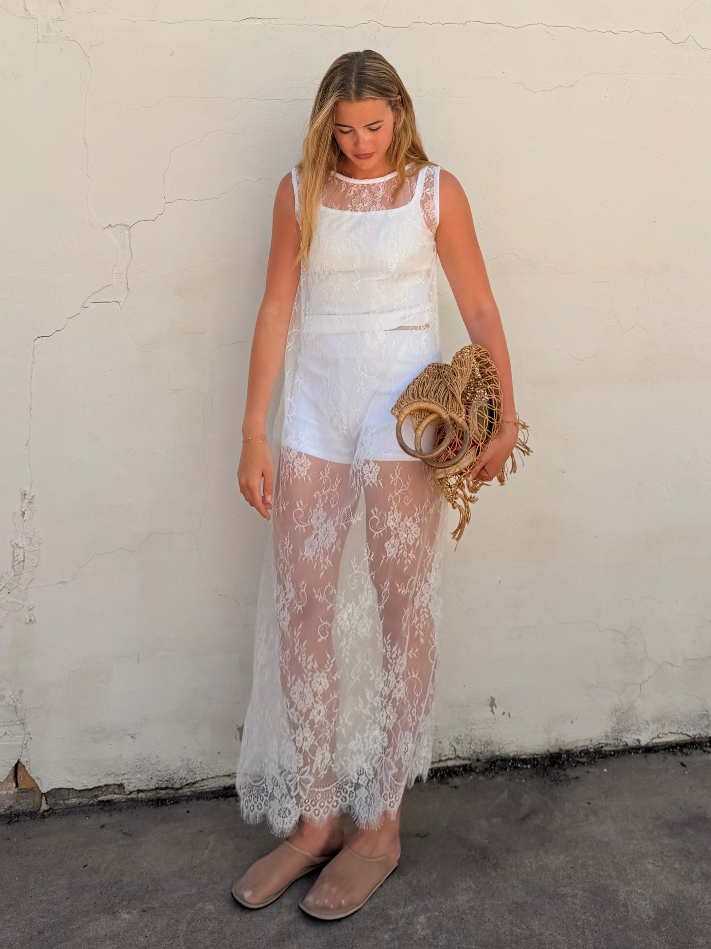 Sheer Lace Maxi Dress