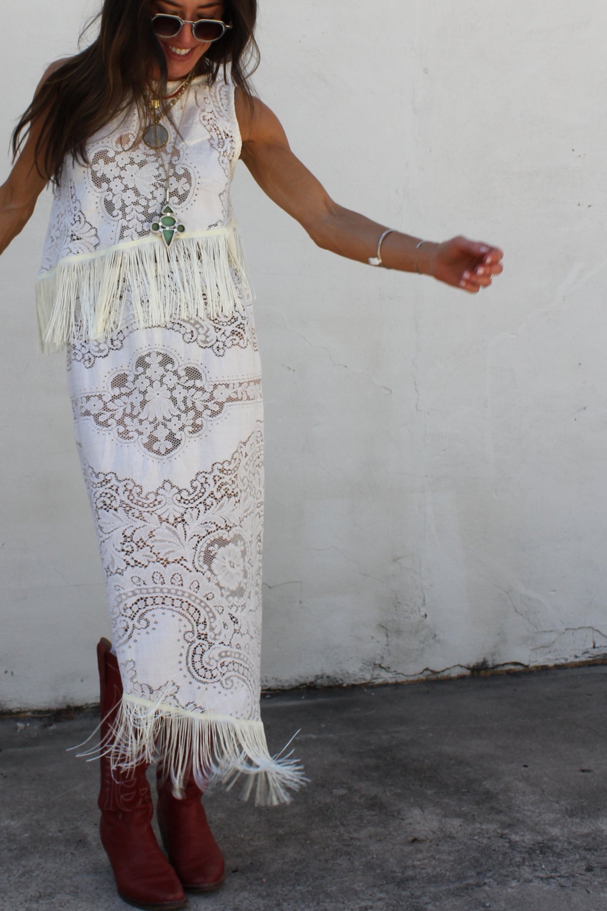 Lace Set With Fringe