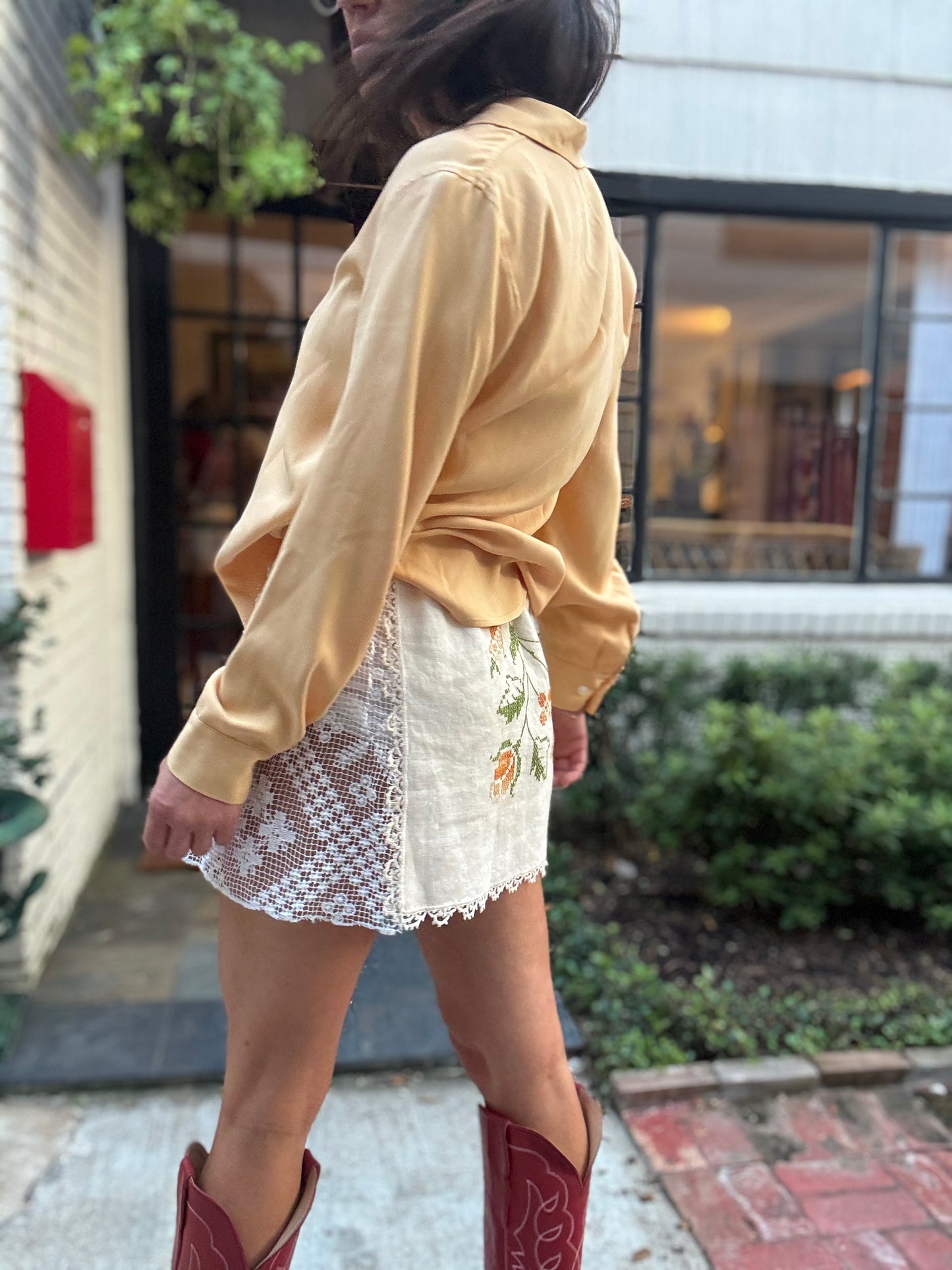 Incredible Yellow Silk Blouse