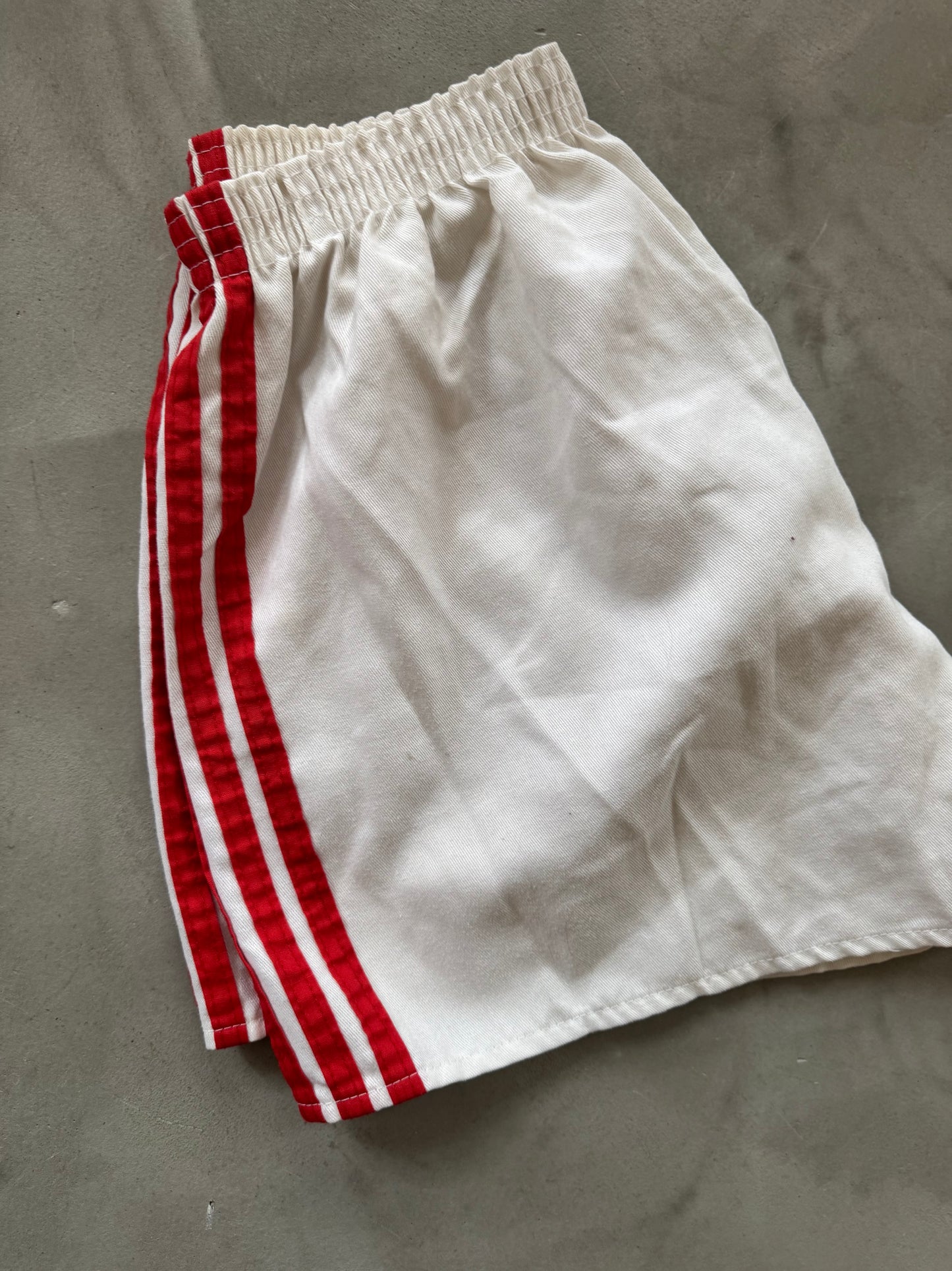 80s Red Side Stripe Cotton Shorts