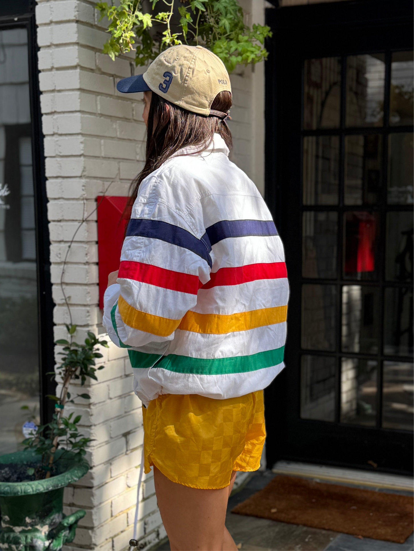 80s Stripe Windbreaker