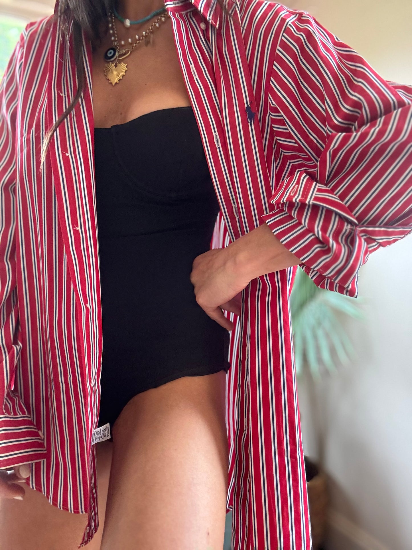 Ralph Lauren Red Navy Stripe Shirt