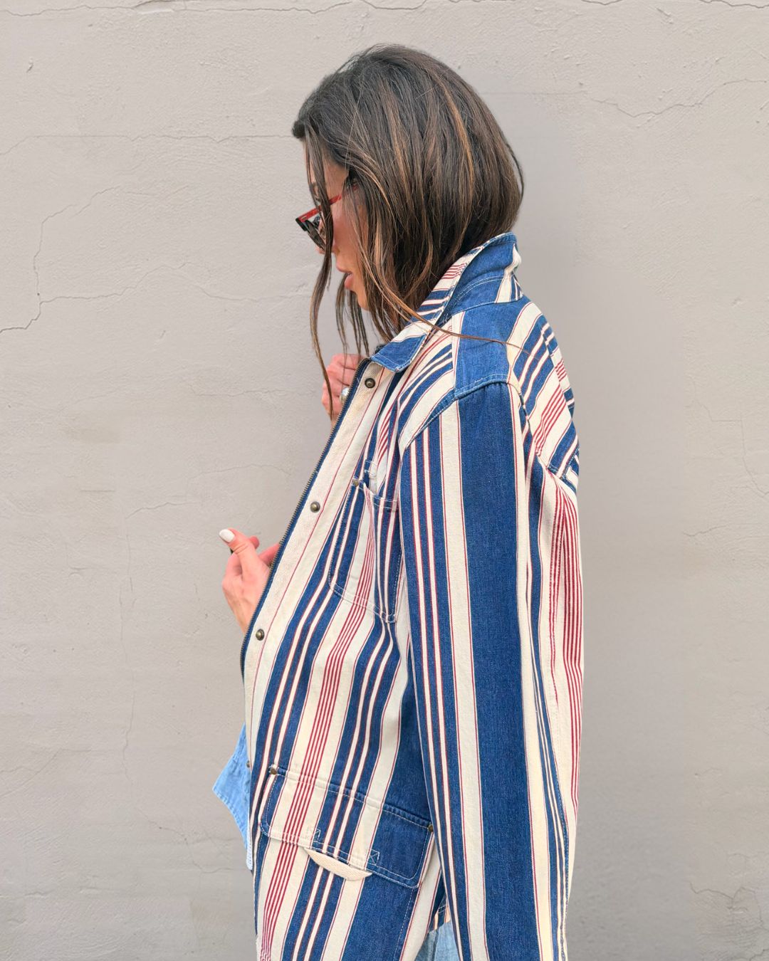Ralph Lauren Denim Stripe Barn Jacket