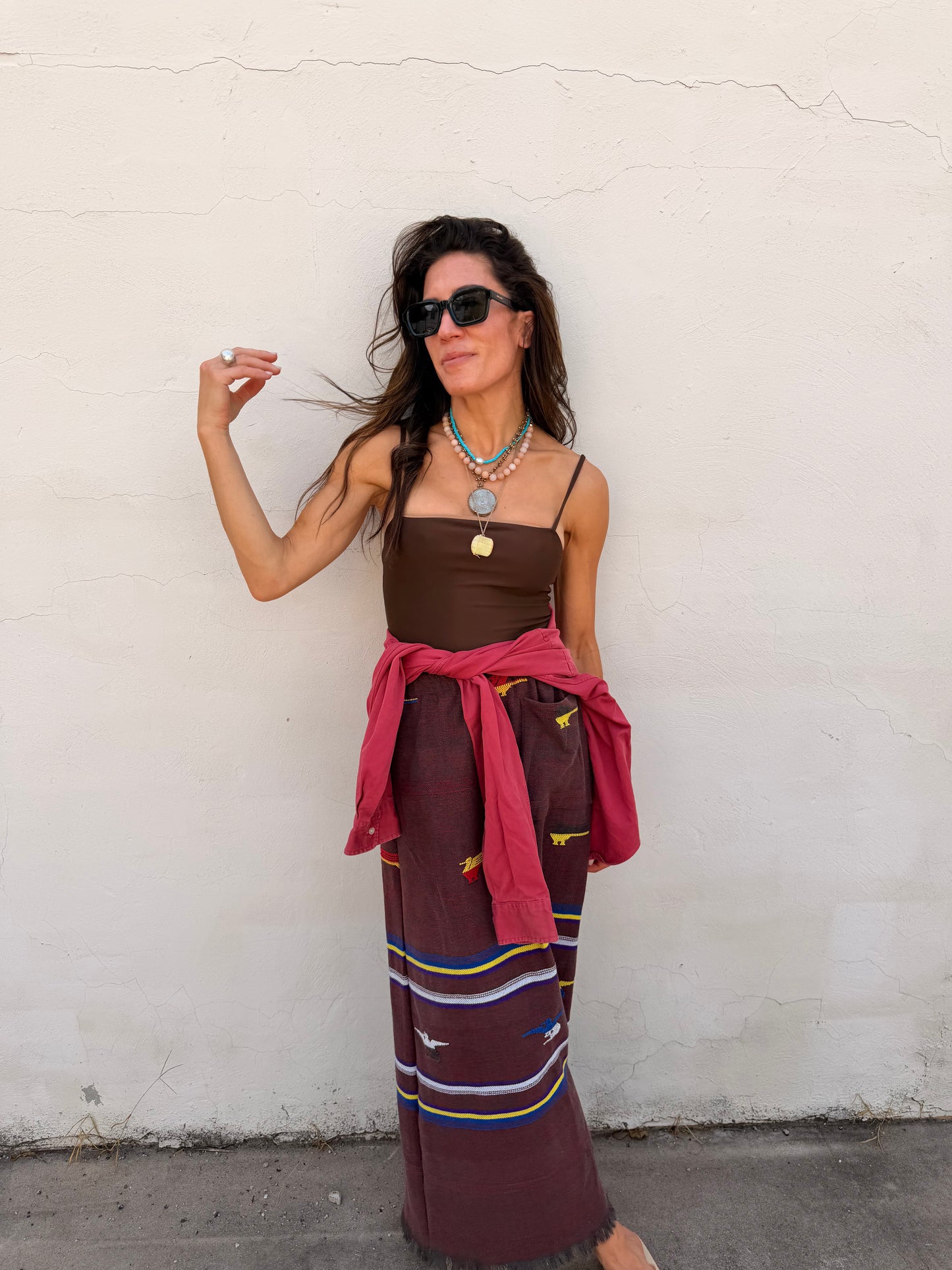 Guatemalan Maxi Skirt Brown