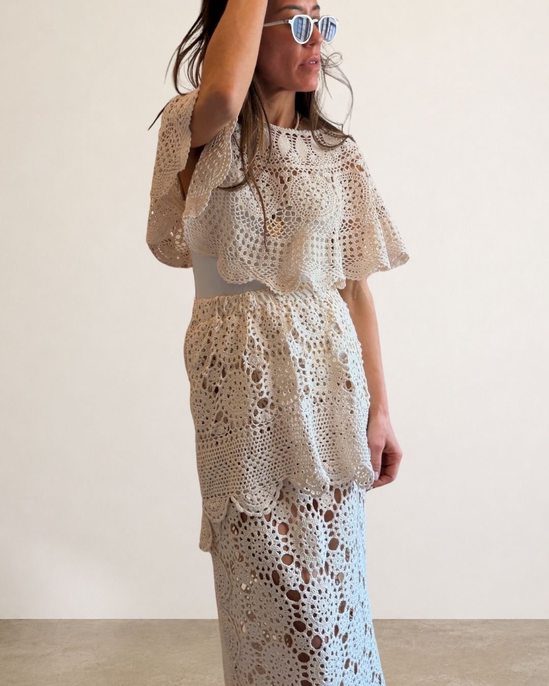 Double Layer Crochet Maxi Skirt