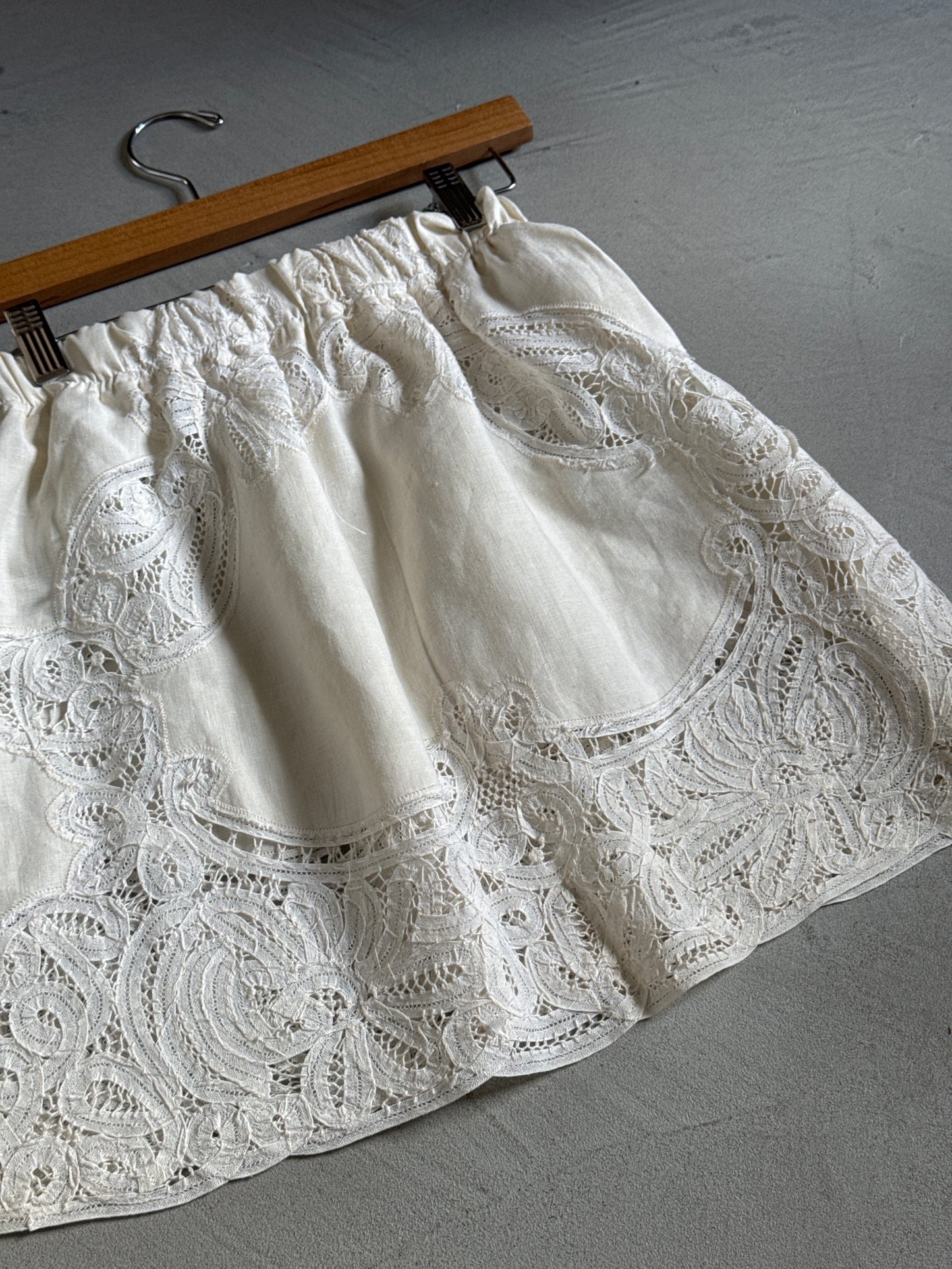 White Linen Mini Skirt