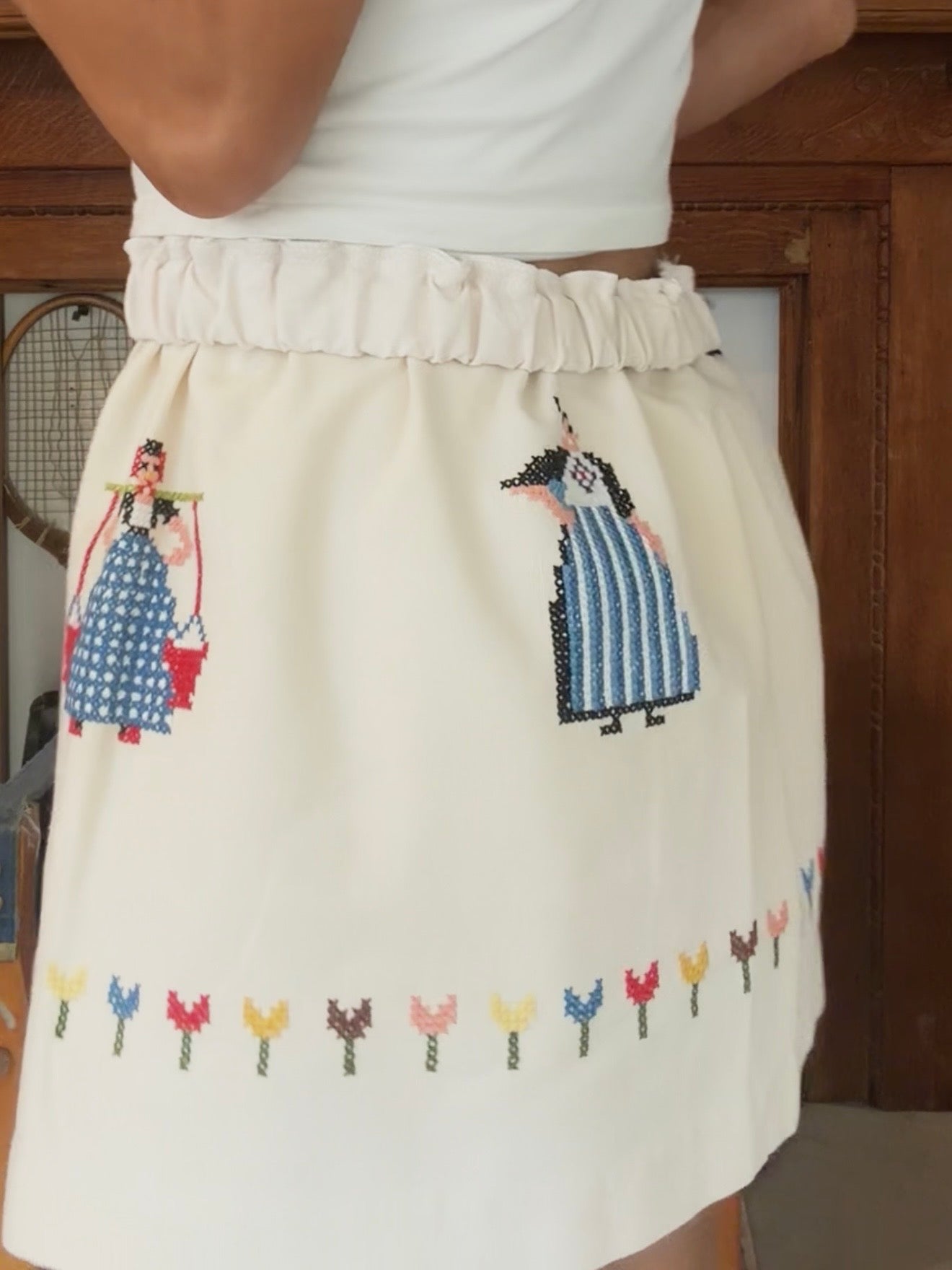Dutch Cross Stitch Mini Skirt