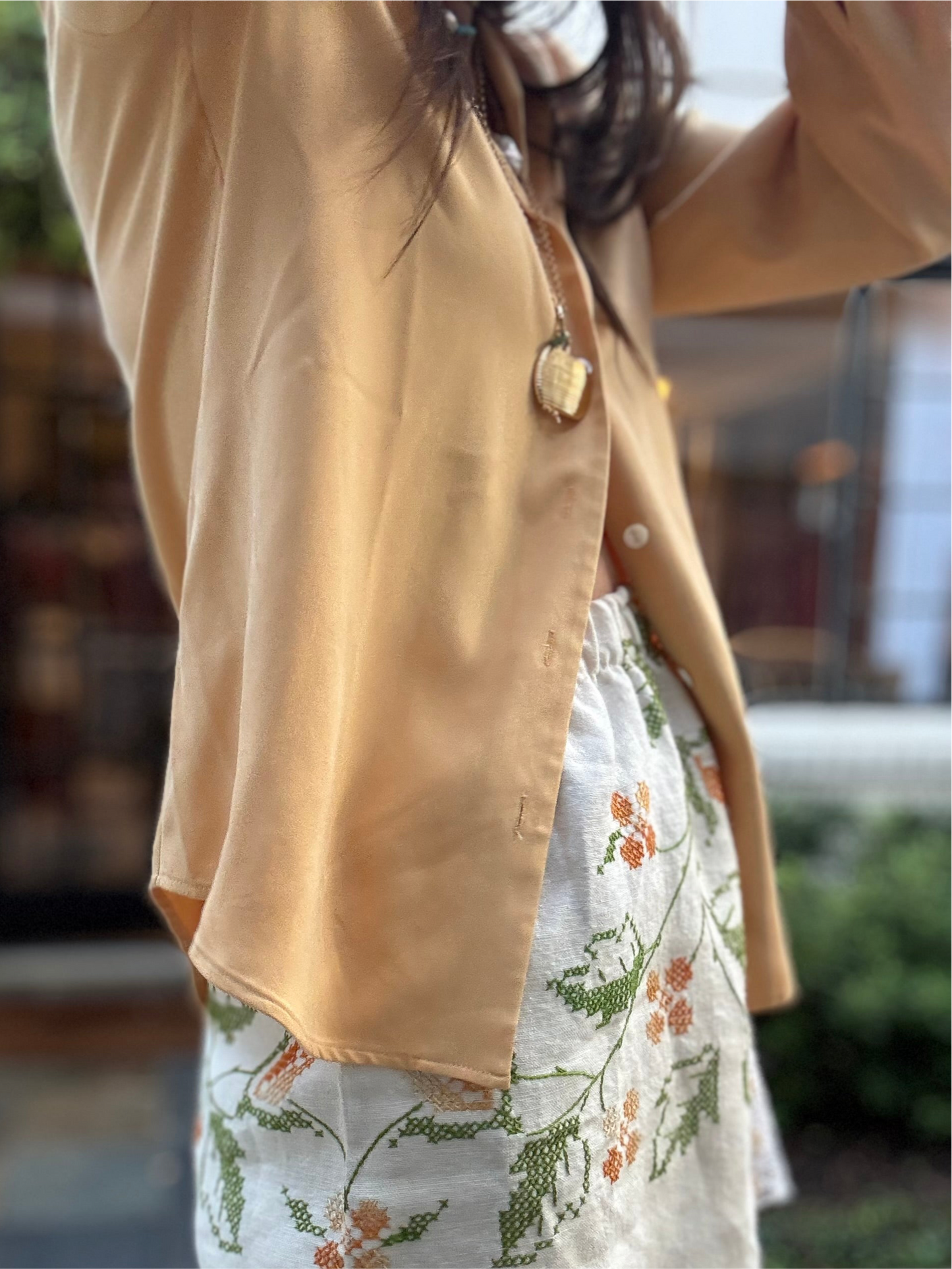 Incredible Yellow Silk Blouse