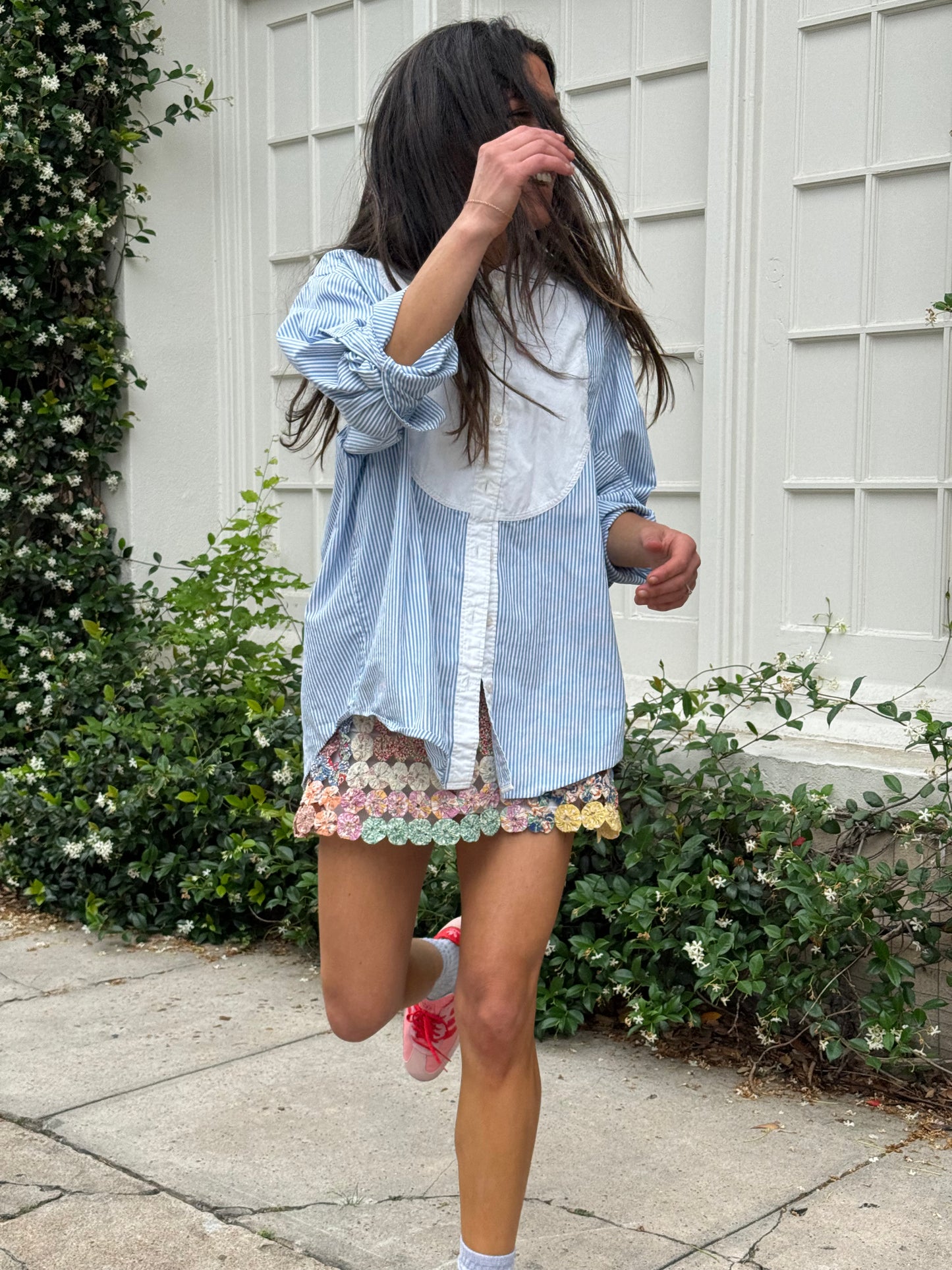 Yo-yo mini skirt pink multi