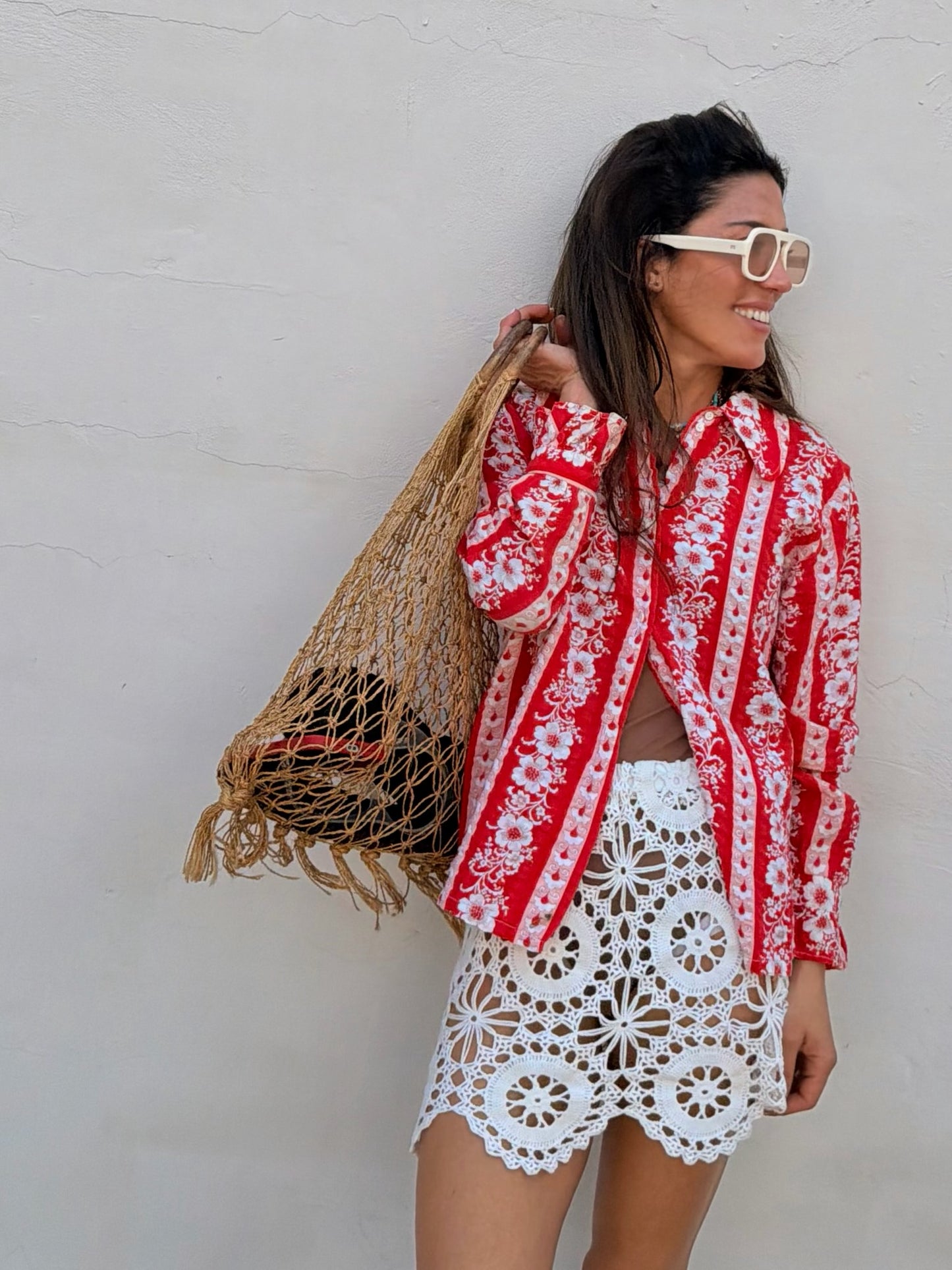 Dunes Crochet Mini Skirt