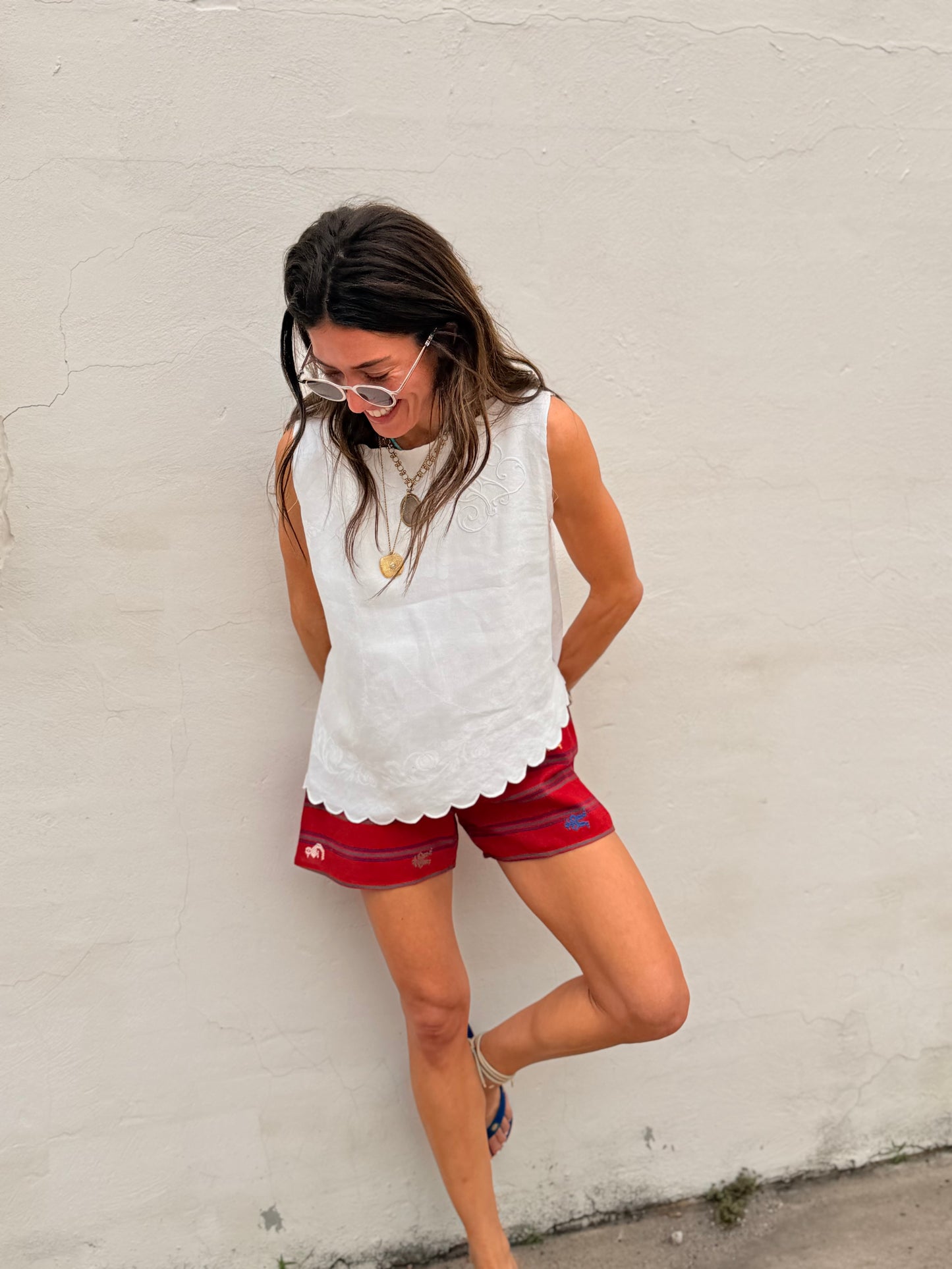 Asymmetrical Scalloped Edge Top
