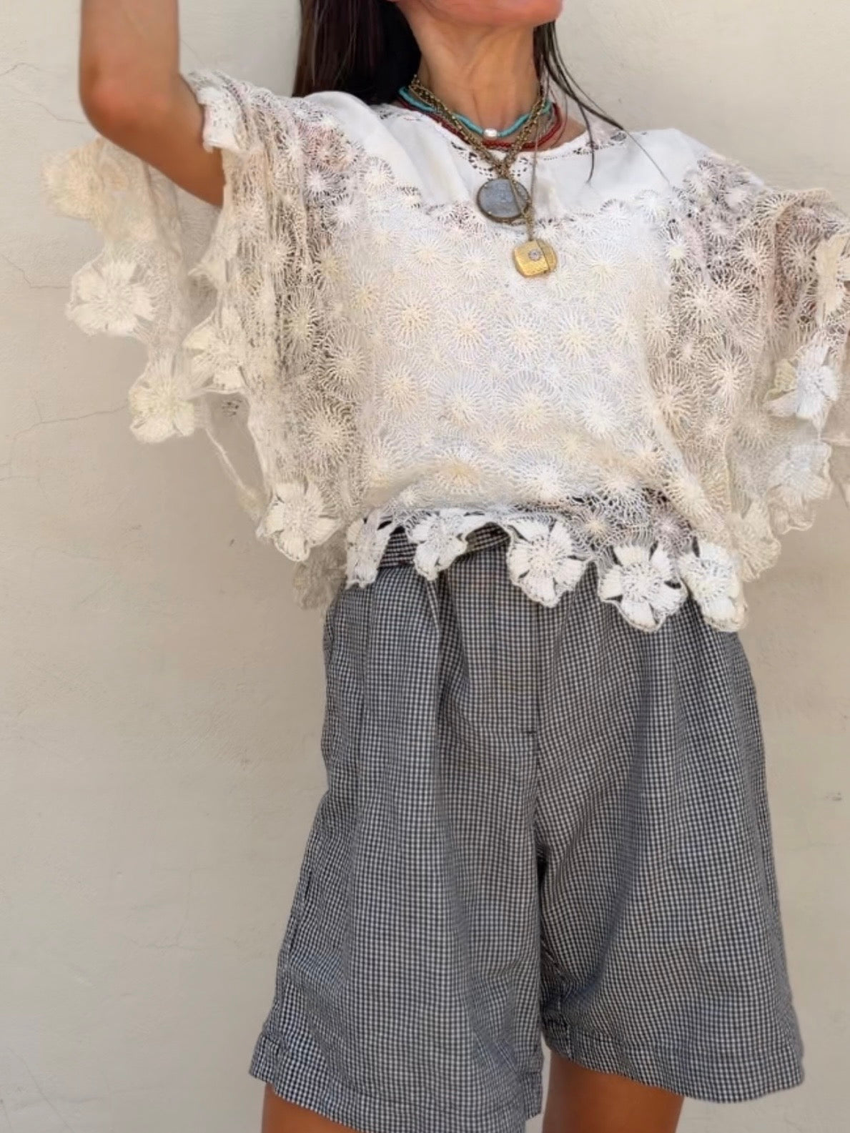 Gingham Linen Shorts