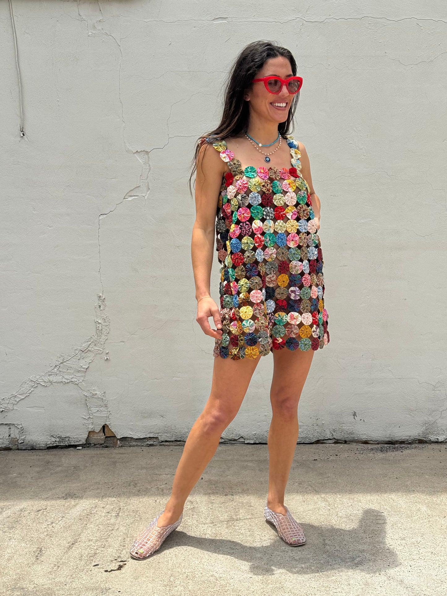 Yo-yo mini dress brights