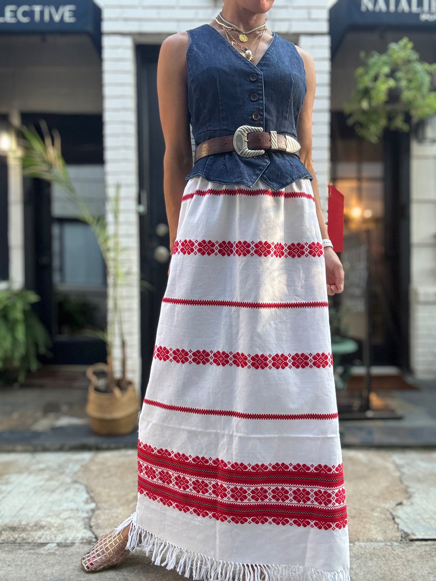 Ukrainian Tablecloth Skirt