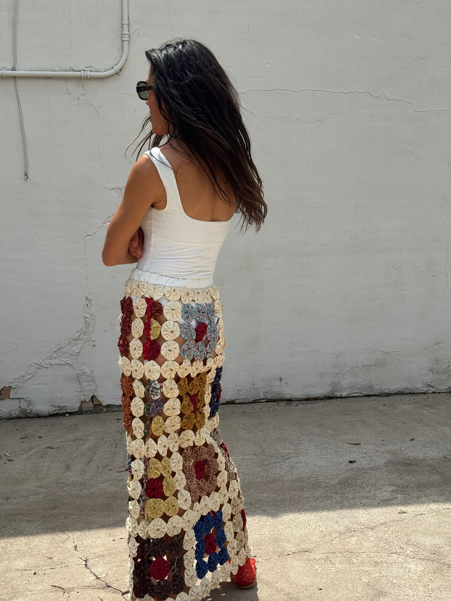 Yo-yo Maxi Skirt Blues and Reds