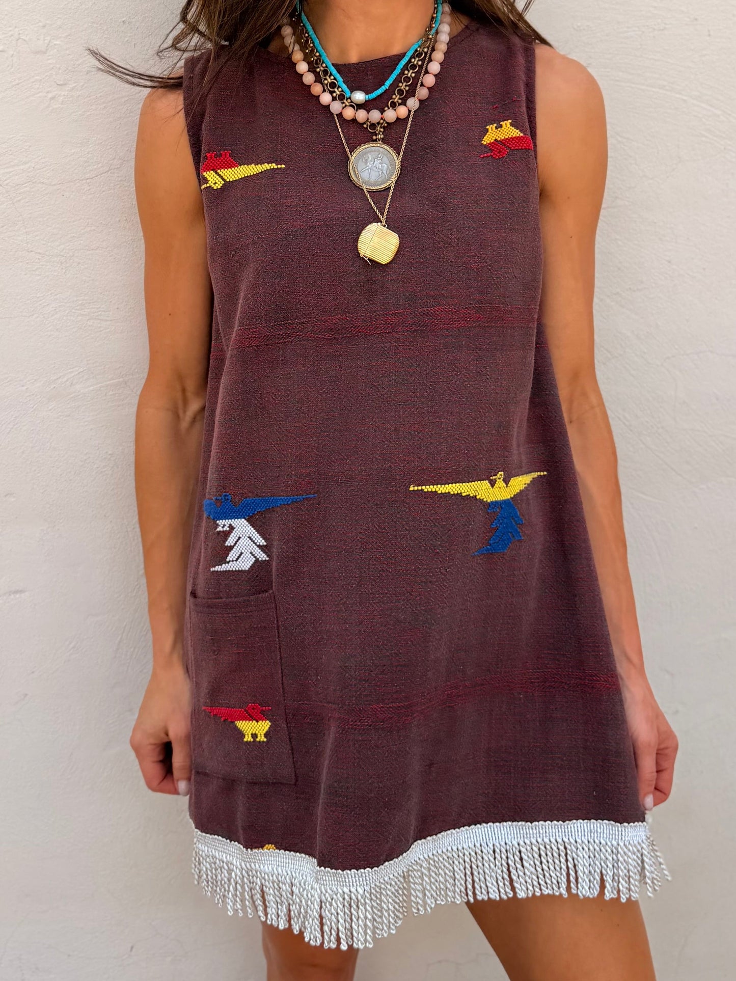 Guatemalan Mini Dress With Fringe