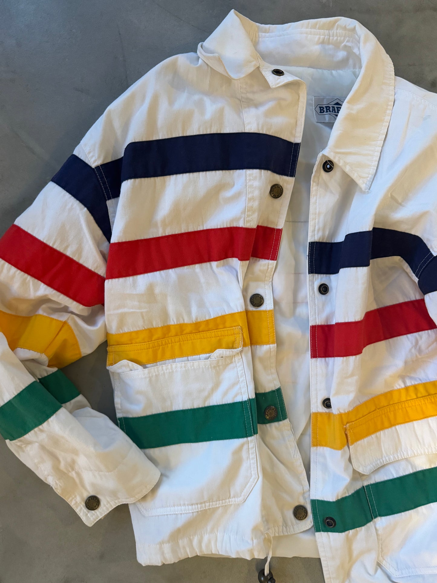 80s Stripe Windbreaker