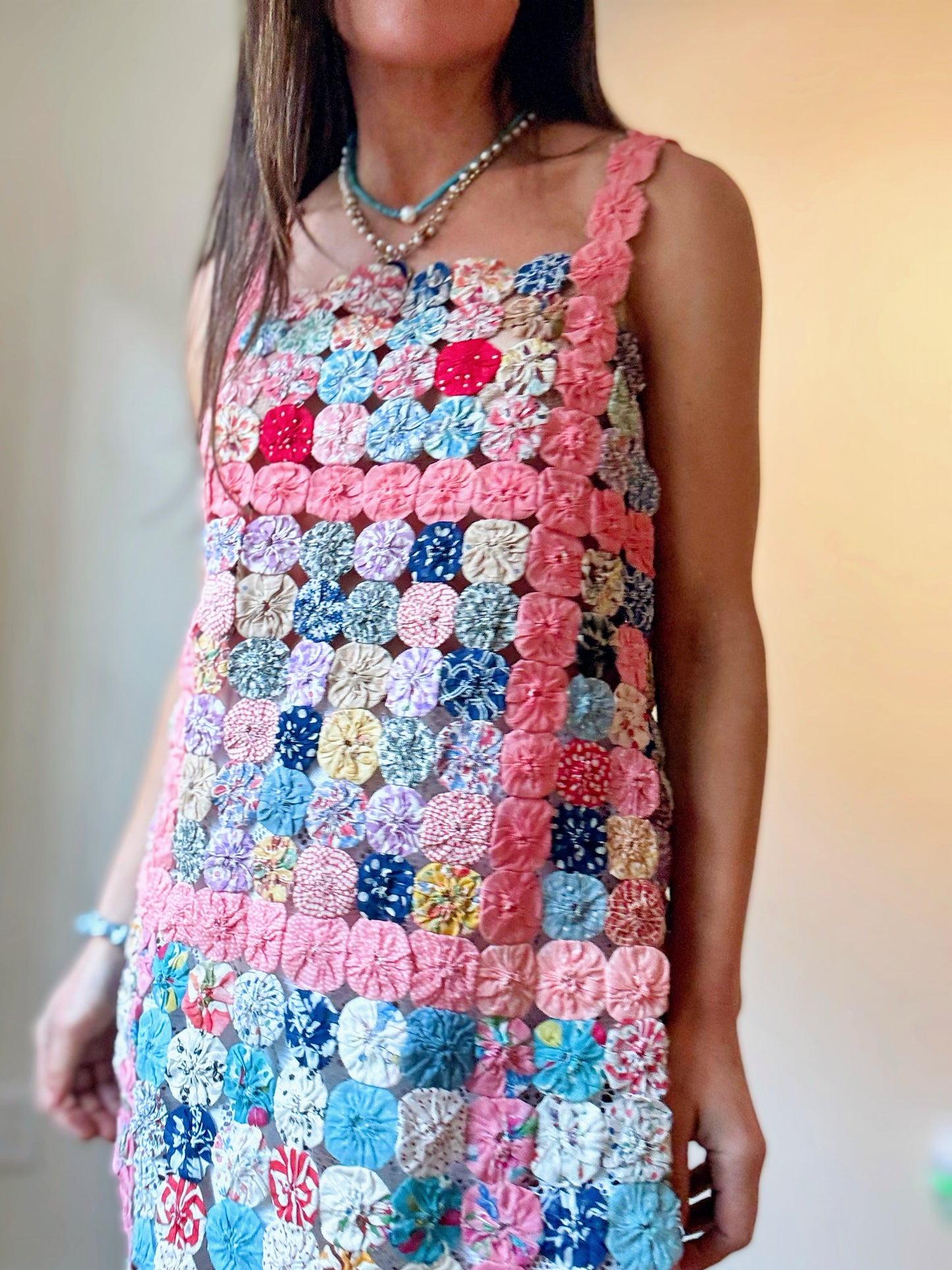 Yo-yo Mini Dress Pink