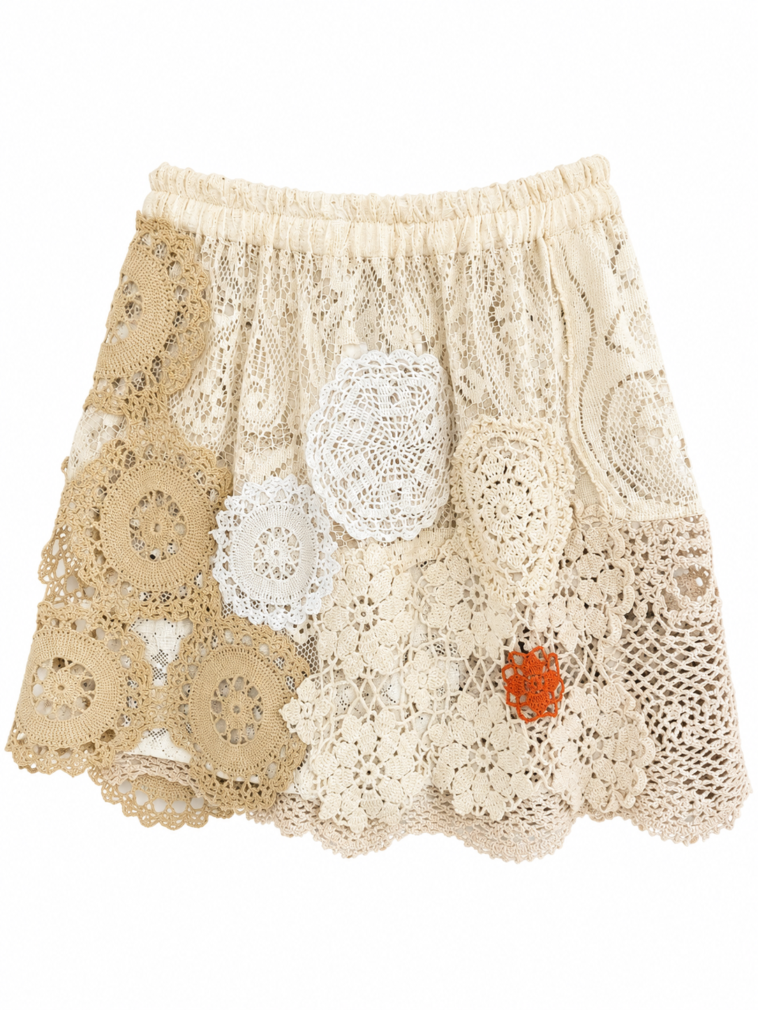 Crochet Mini Skirt Doily Garden