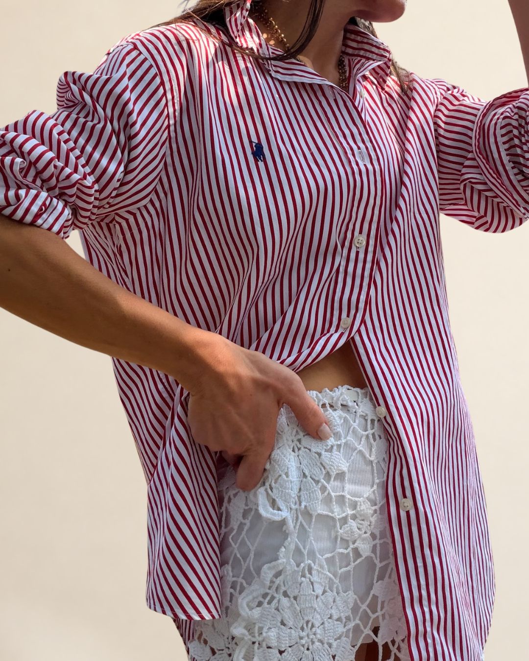 RL 90s Red Stripe Shirt