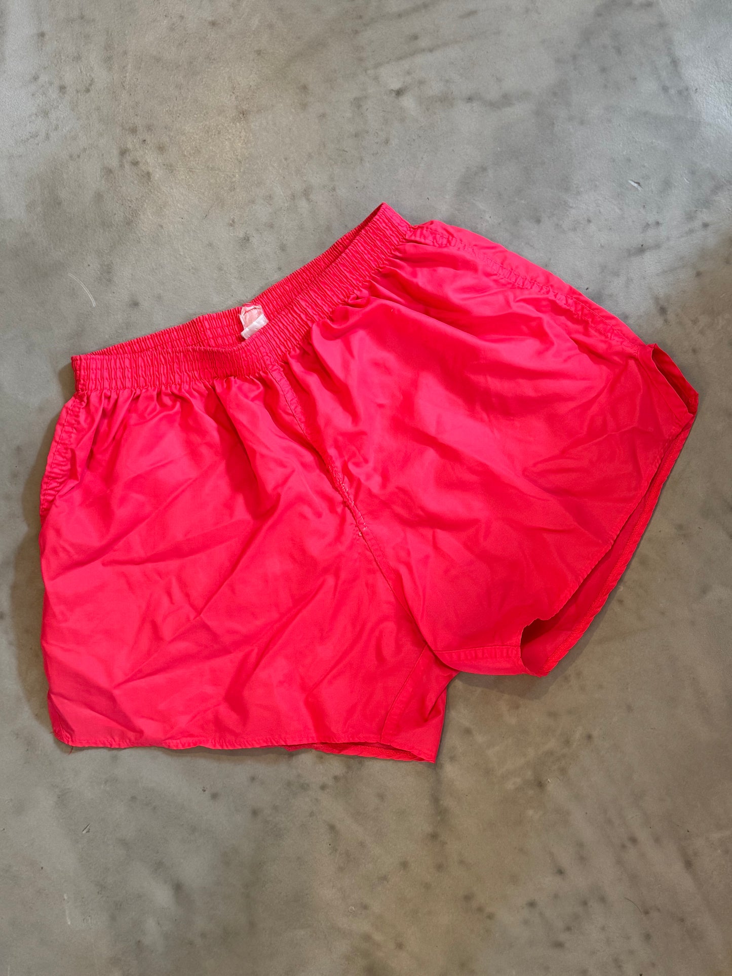 Neon Pink 80s Plastic Shorts