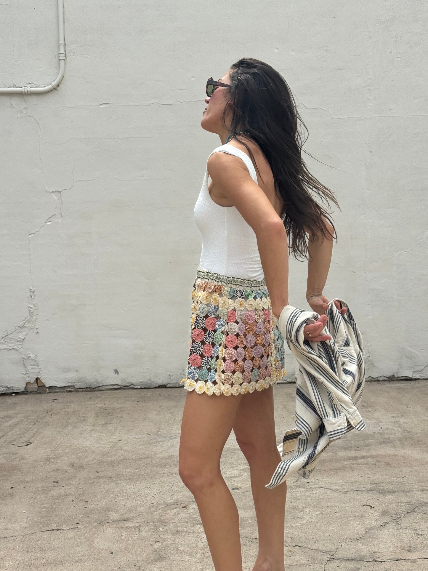 Yo-yo Mini Skirt Pink and Yellow