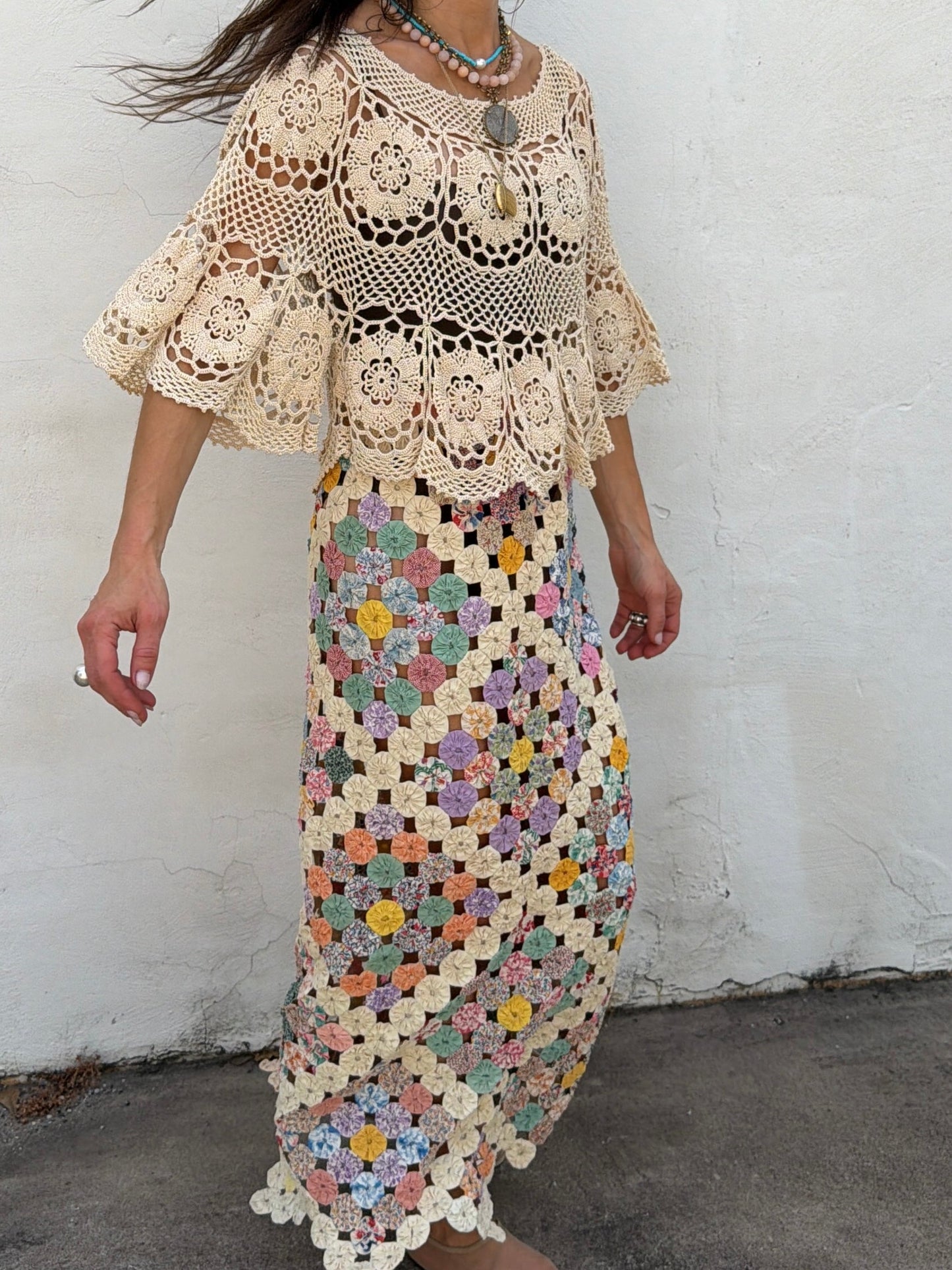 Yoyo Maxi Skirt Cream Soda