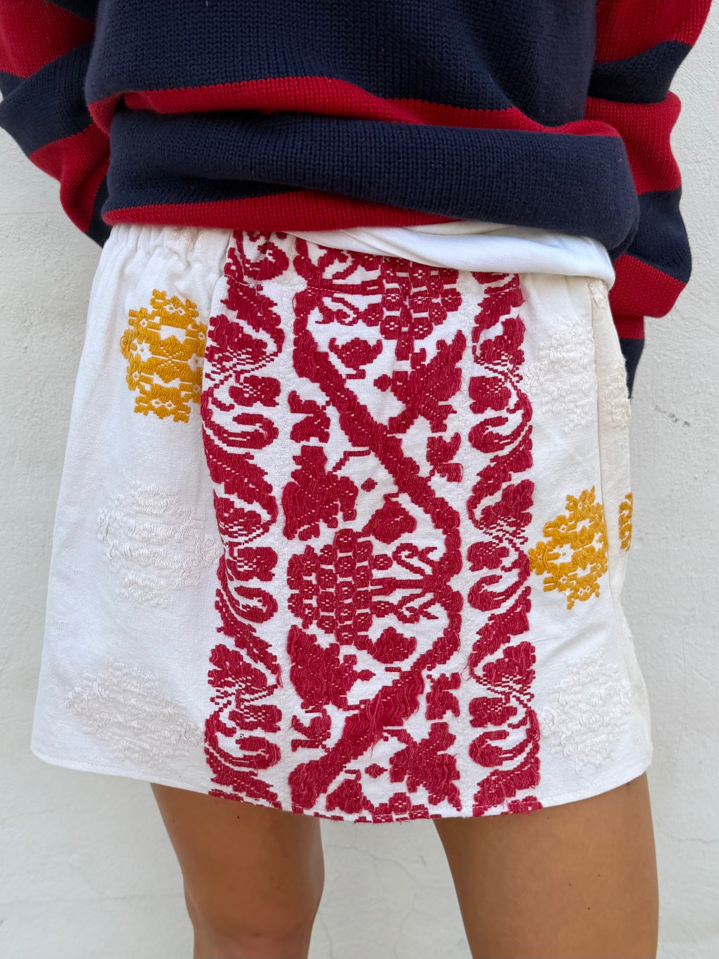 Red and Yellow Antique Linen Mini