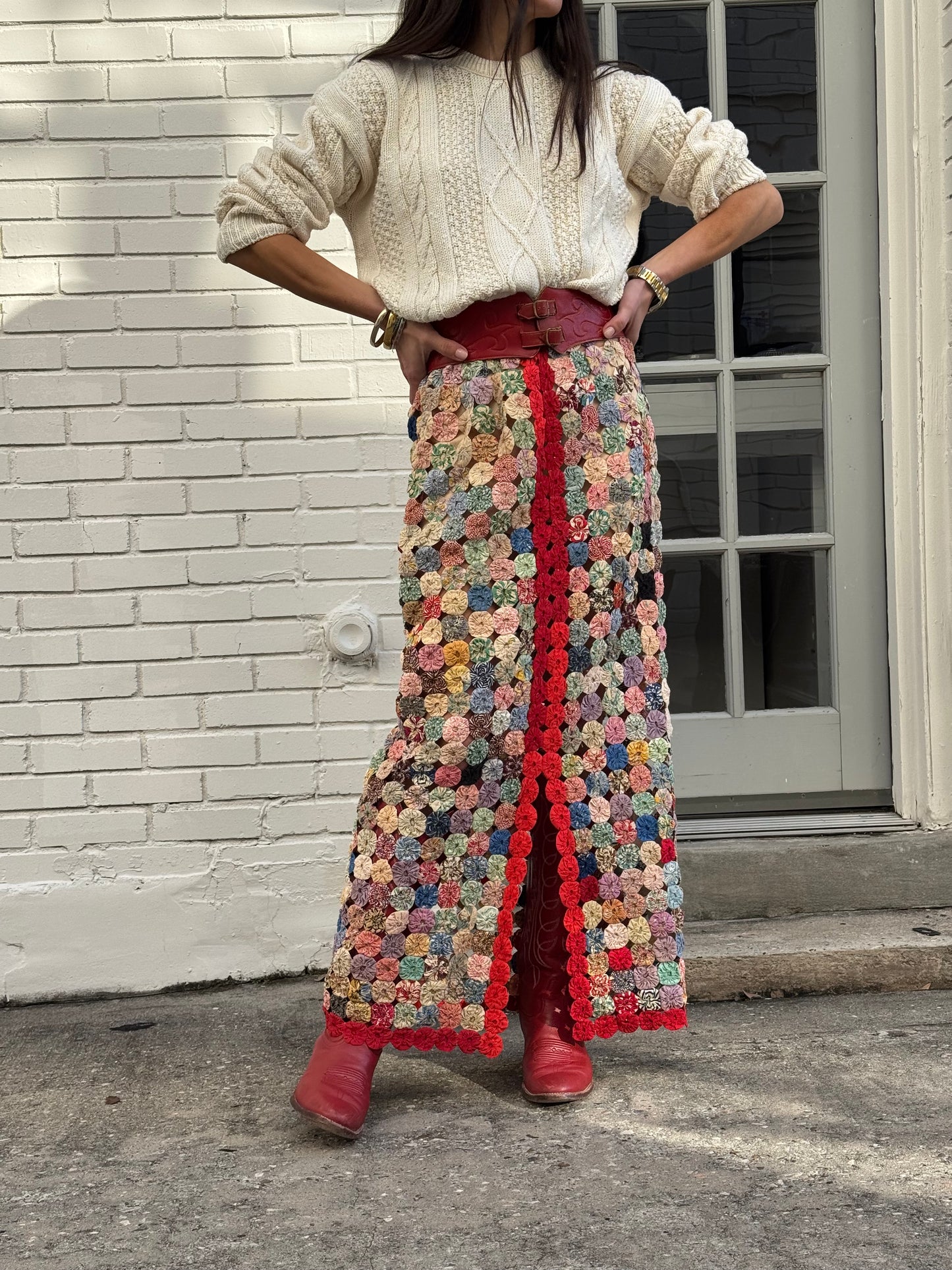 Yo Yo Maxi Skirt Red Stripe