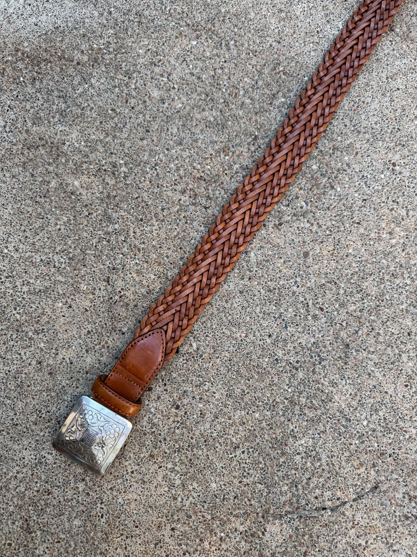 One World Brown Leather Belt