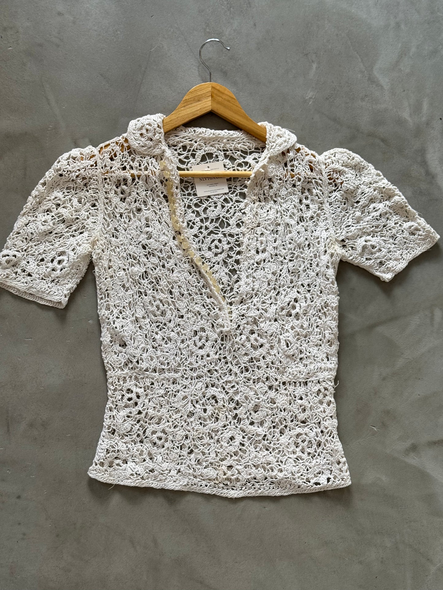 White crochet top