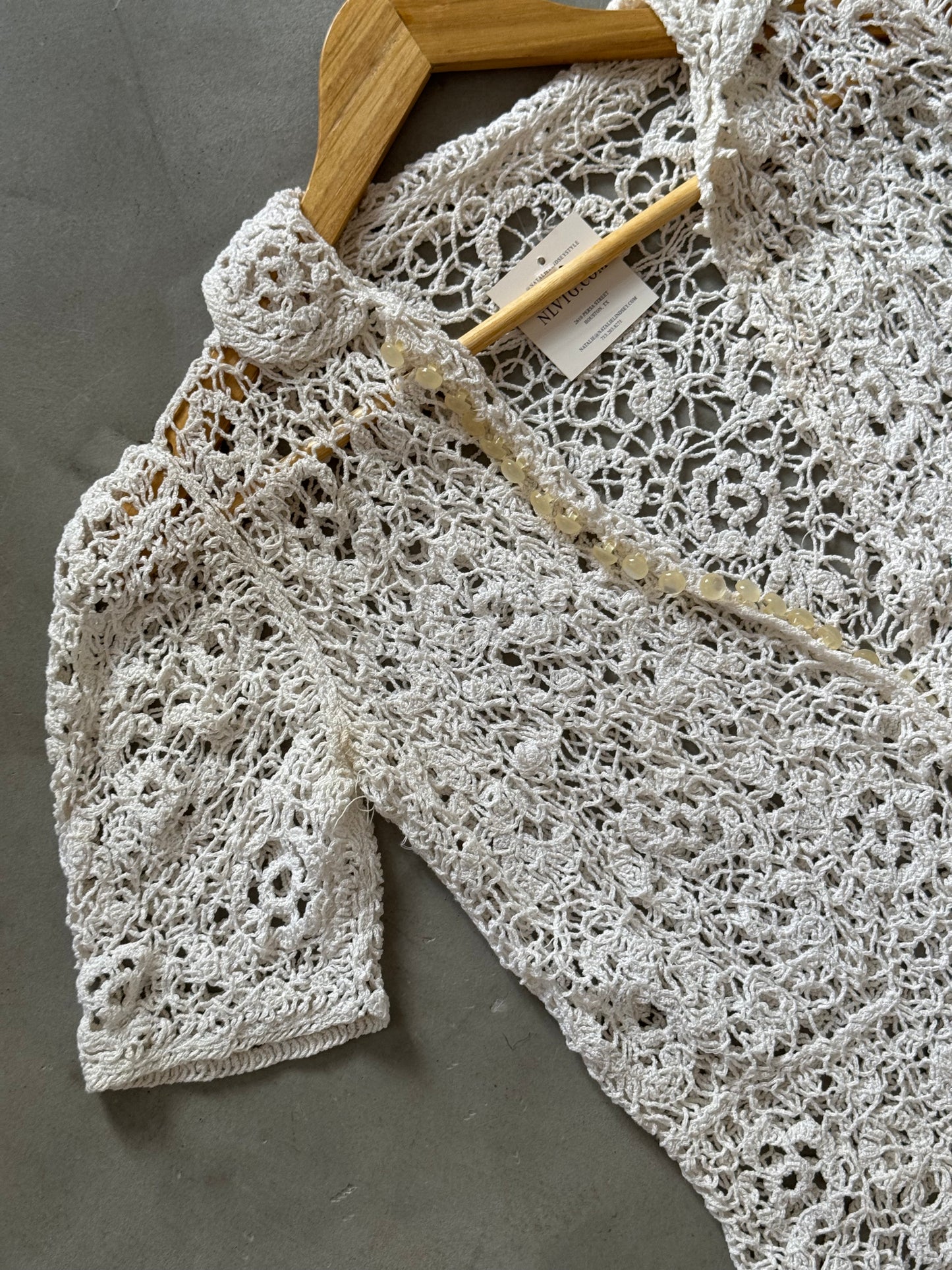 White crochet top