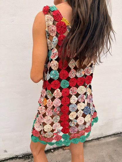 Yo-yo Mini Dress in Fiesta