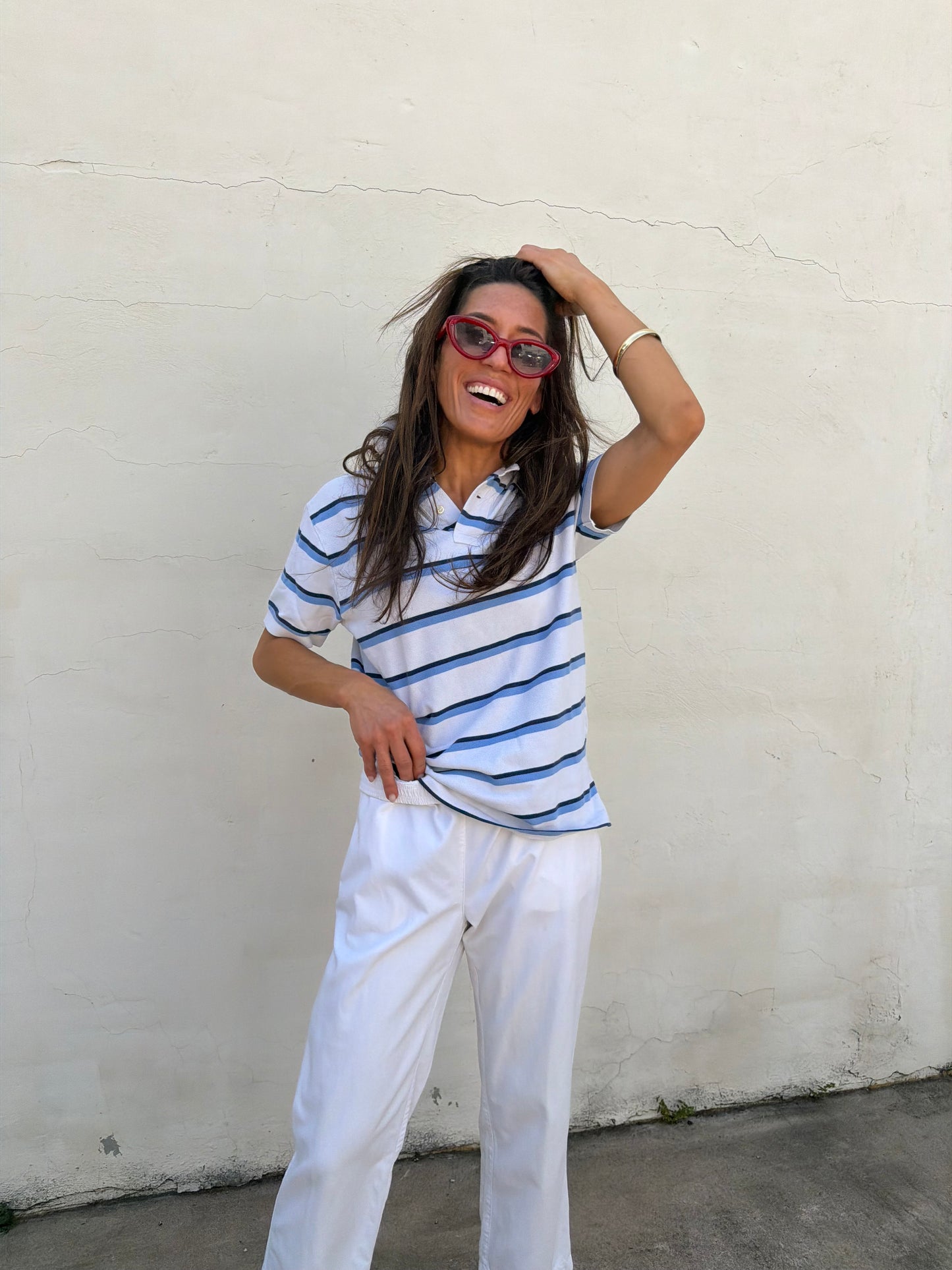 Blue Stripe 90s RL Polo