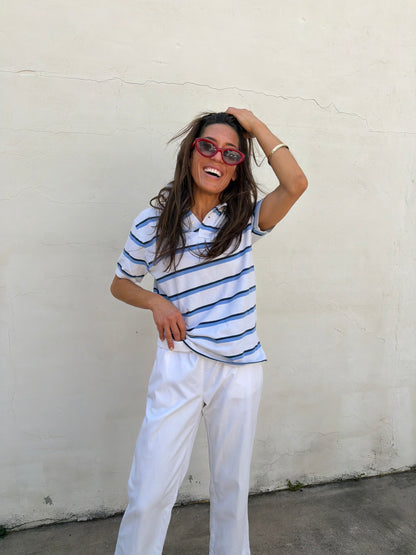 Blue Stripe 90s RL Polo