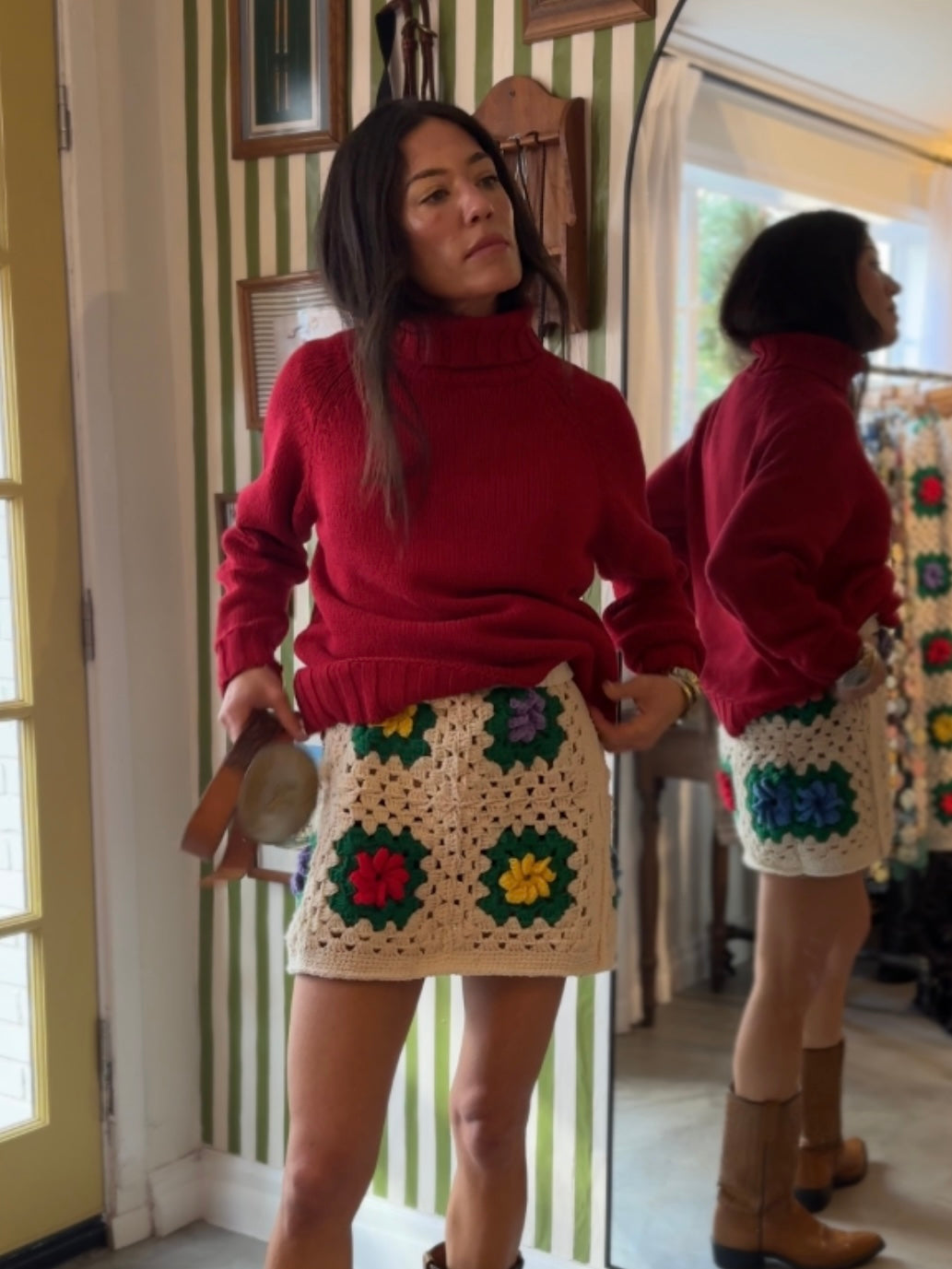 Granny Square Mini Skirt