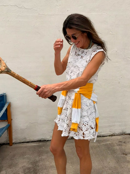 Crochet Mini Dress