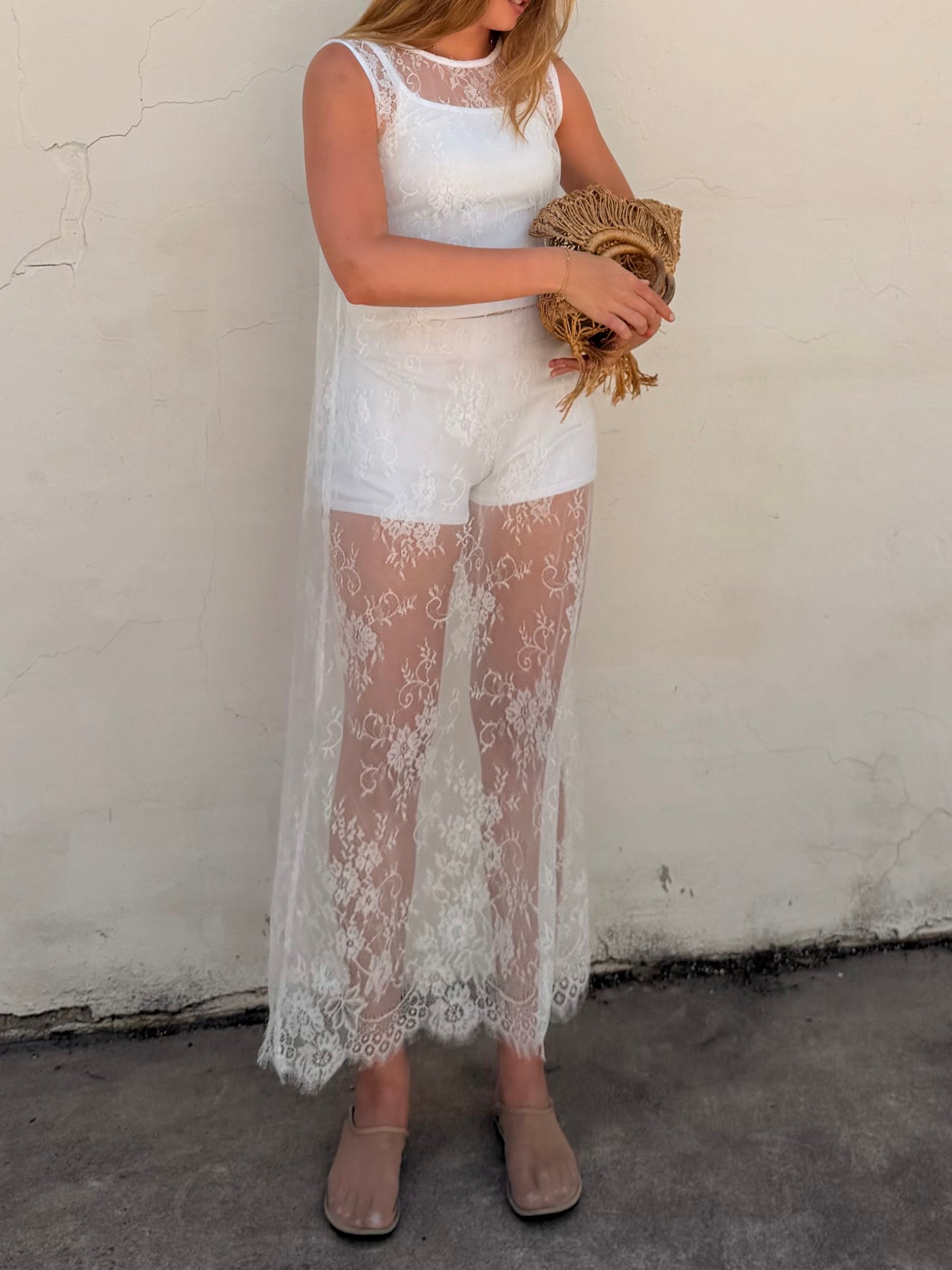 Sheer Lace Maxi Dress