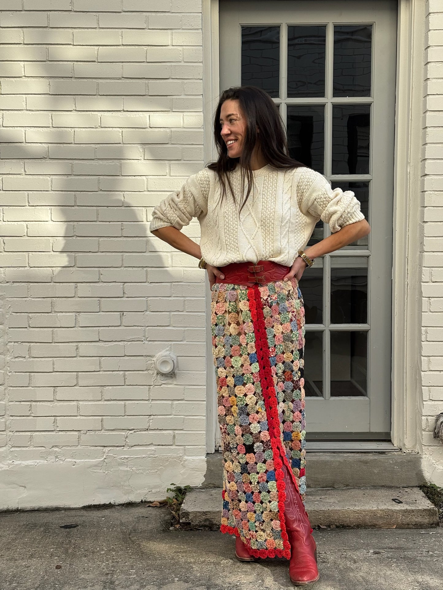 Yo Yo Maxi Skirt Red Stripe