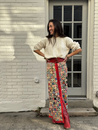 Yo Yo Maxi Skirt Red Stripe