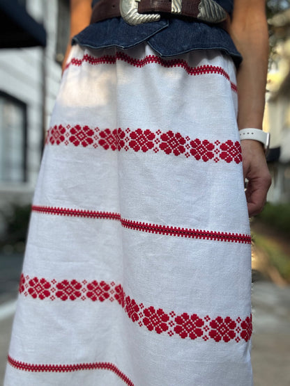 Ukrainian Tablecloth Skirt