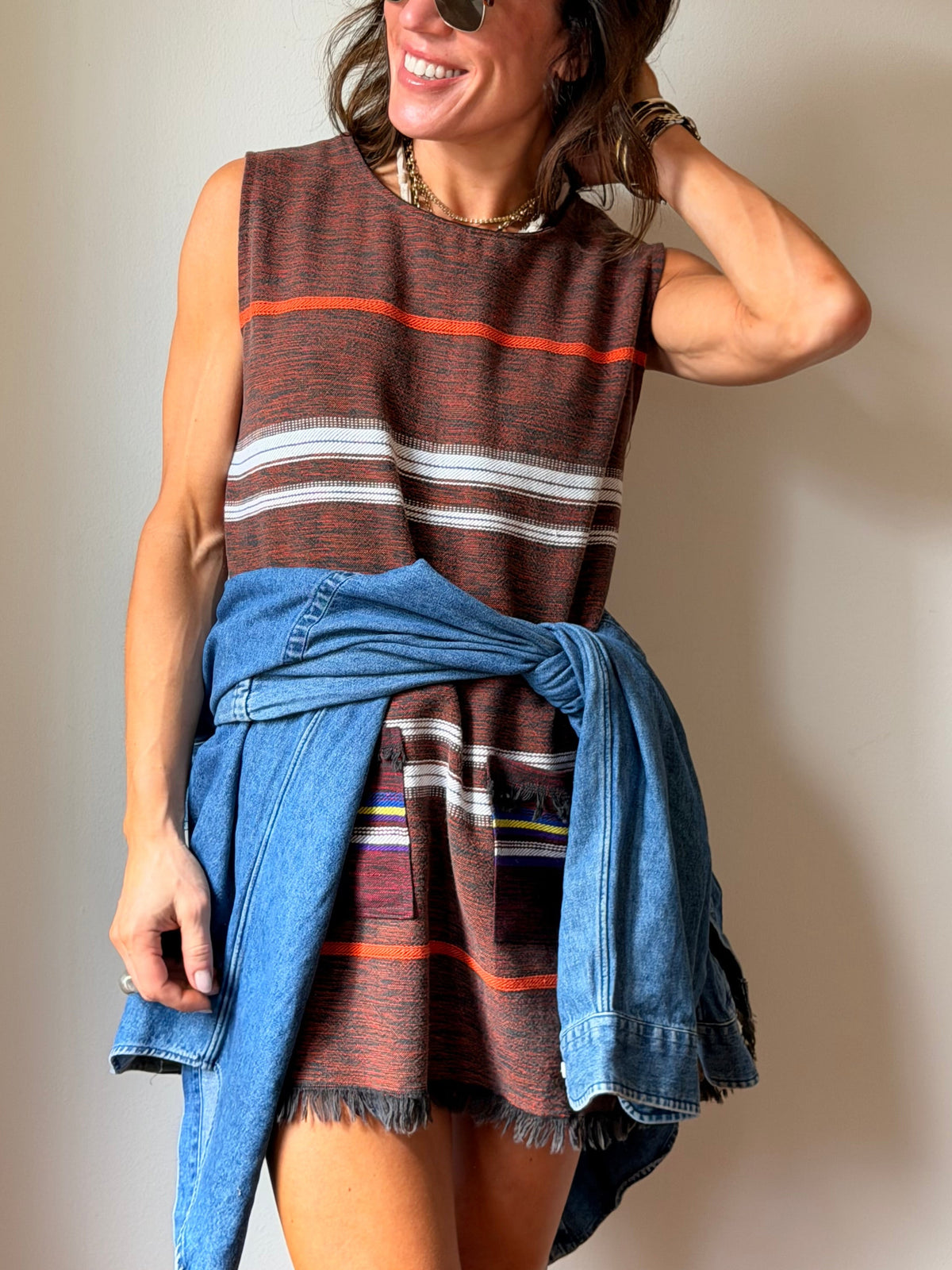 Guatemalan Mini Dress Brown
