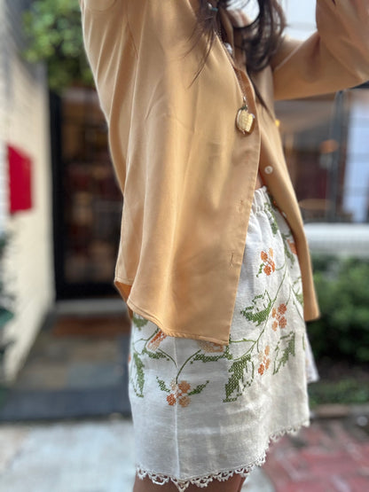 Incredible Yellow Silk Blouse