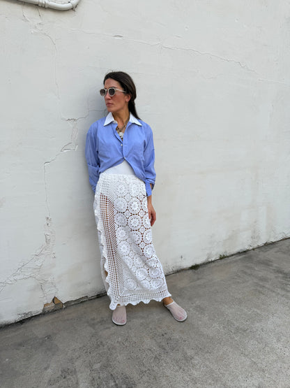 Crochet Doilies Maxi Skirt