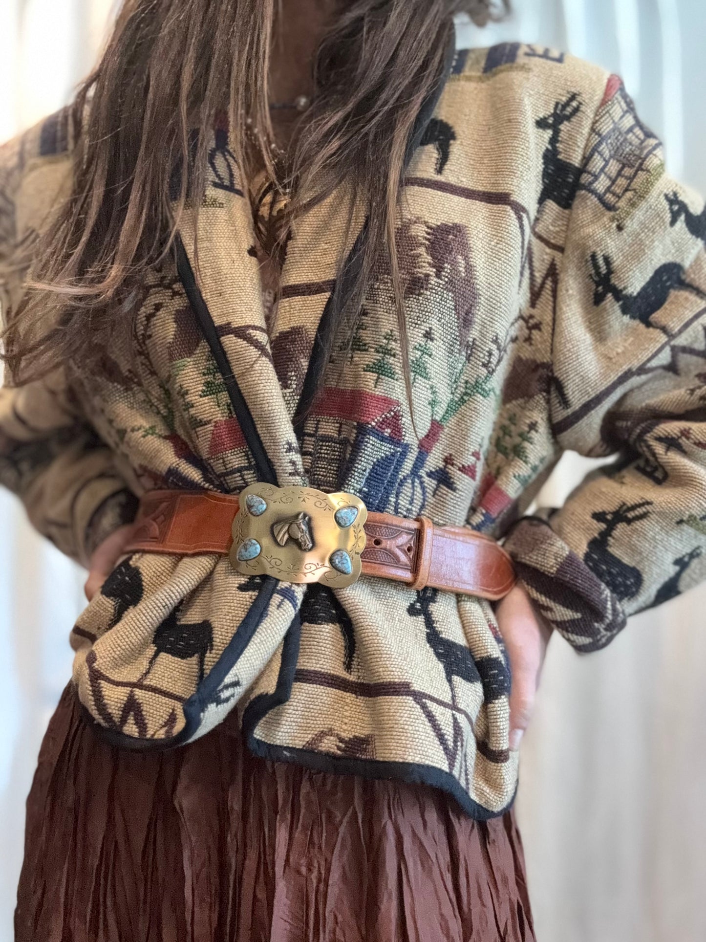 Folk Scene Tapestry Jacket