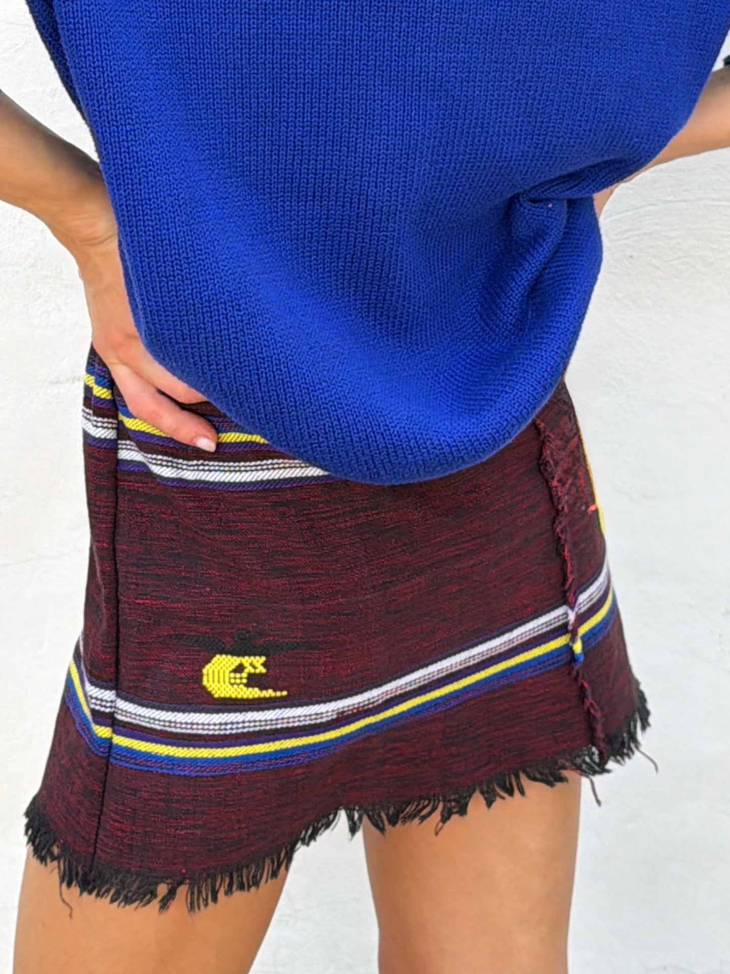 Guatemalan Mini Skirt Brown